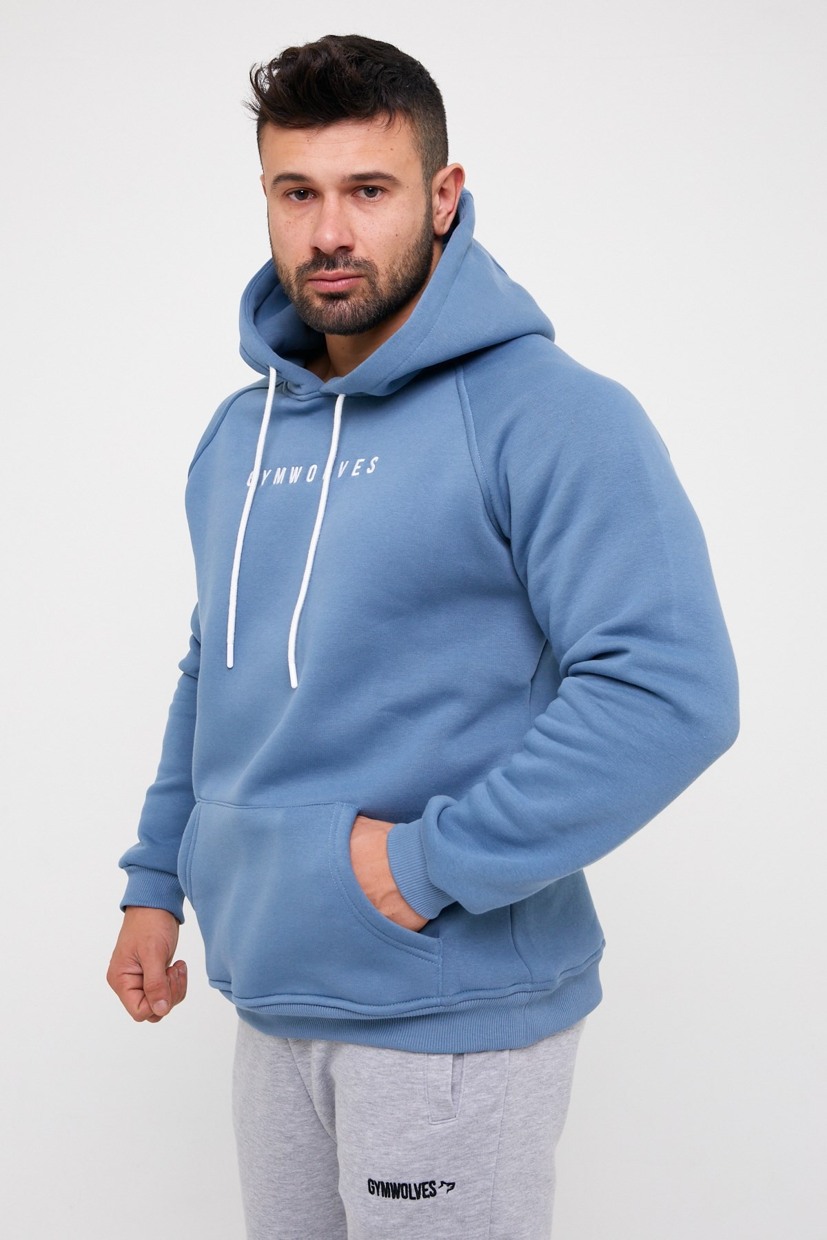 Gymwolves Erkek Kapüşonlu Sweatshirt | Hoodies |