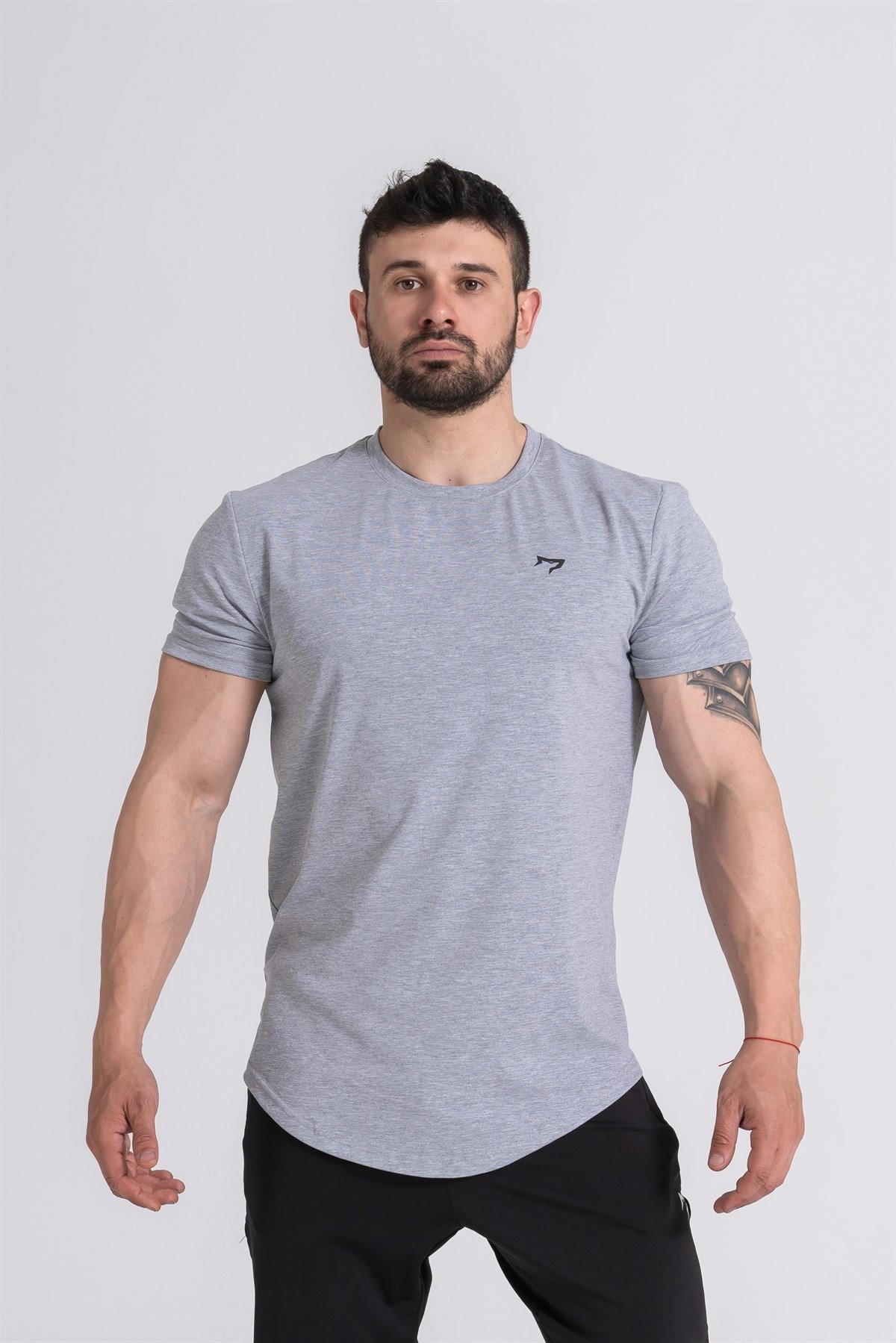 Gymwolves  Erkek Spor T-Shirt  | Gri | Workout Tanktop |