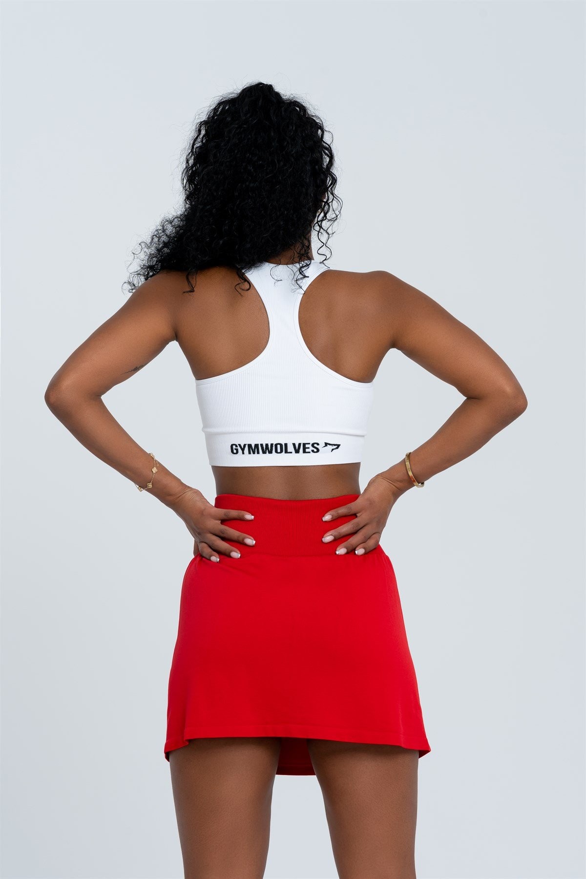 Gymwolves Spor Tennis Etek | Kırmızı | Seamless Short Skirt |