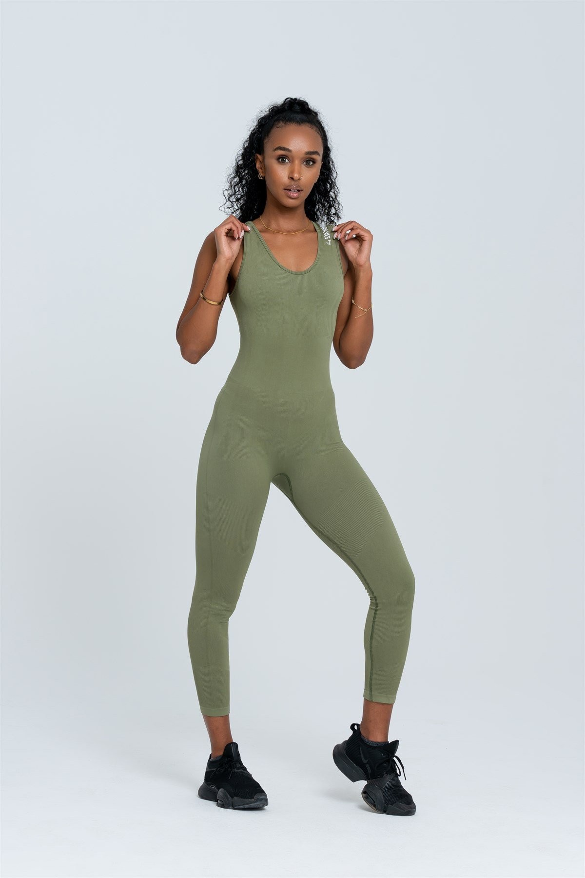 Gymwolves Kadın Seamless Tulum | Haki | Spor Tulum |