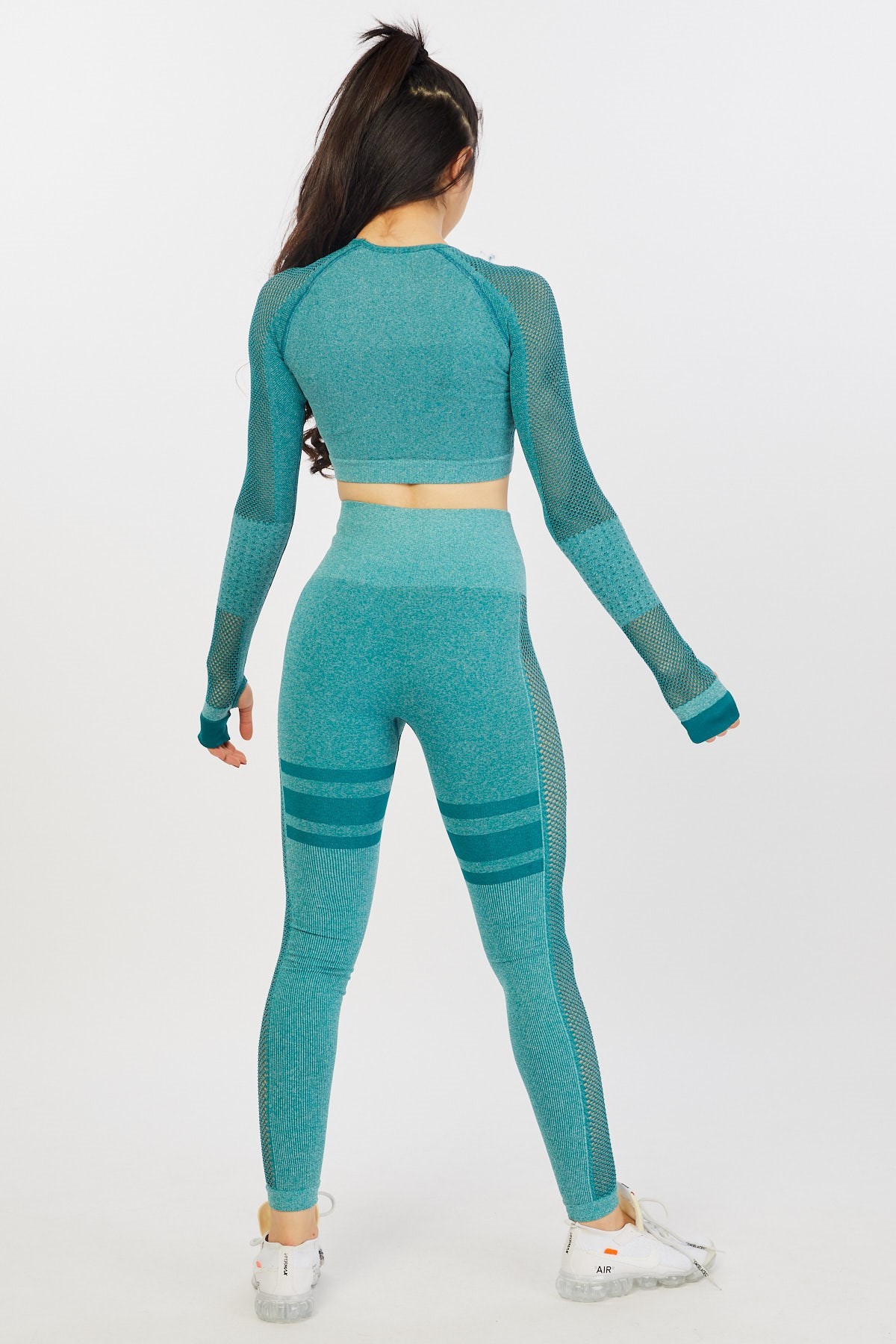 Gymwolves Dikişsiz Spor Tayt | Seamles Leggings | Yeşil | Queen Serisi |