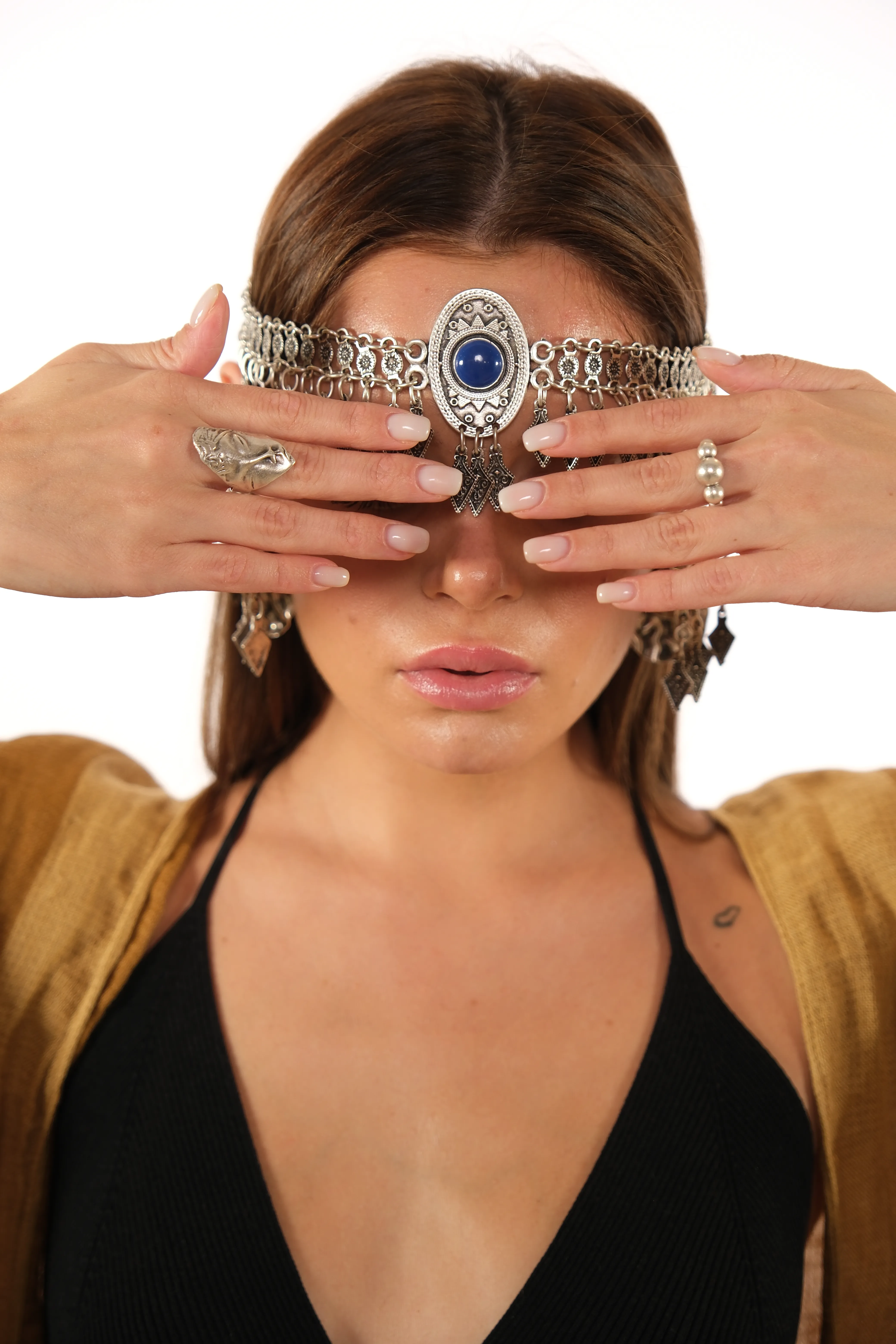 Gümüş kaplama otantik tasarım saç aksesuarı