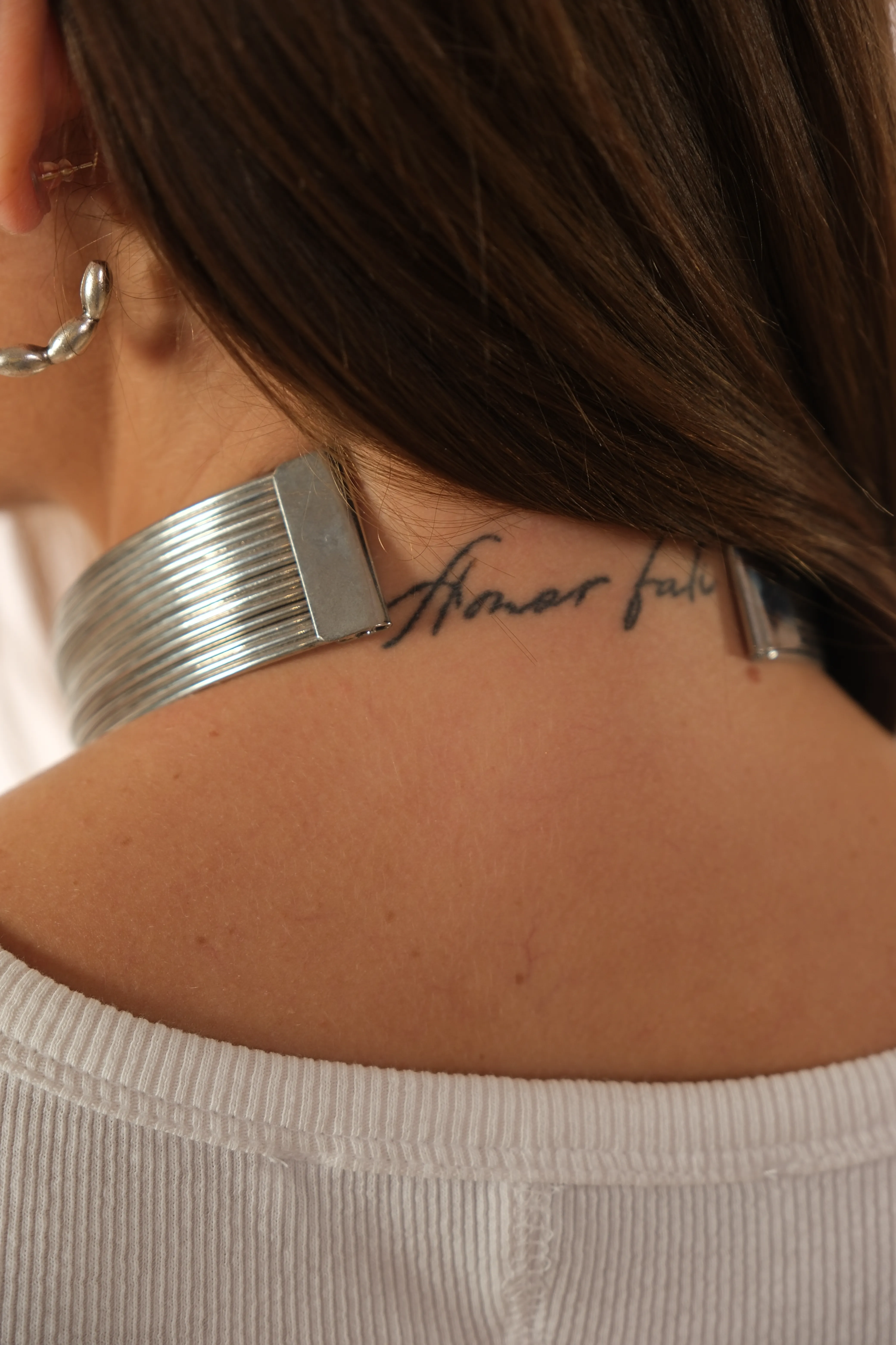 Gümüş kaplama kelepçe choker