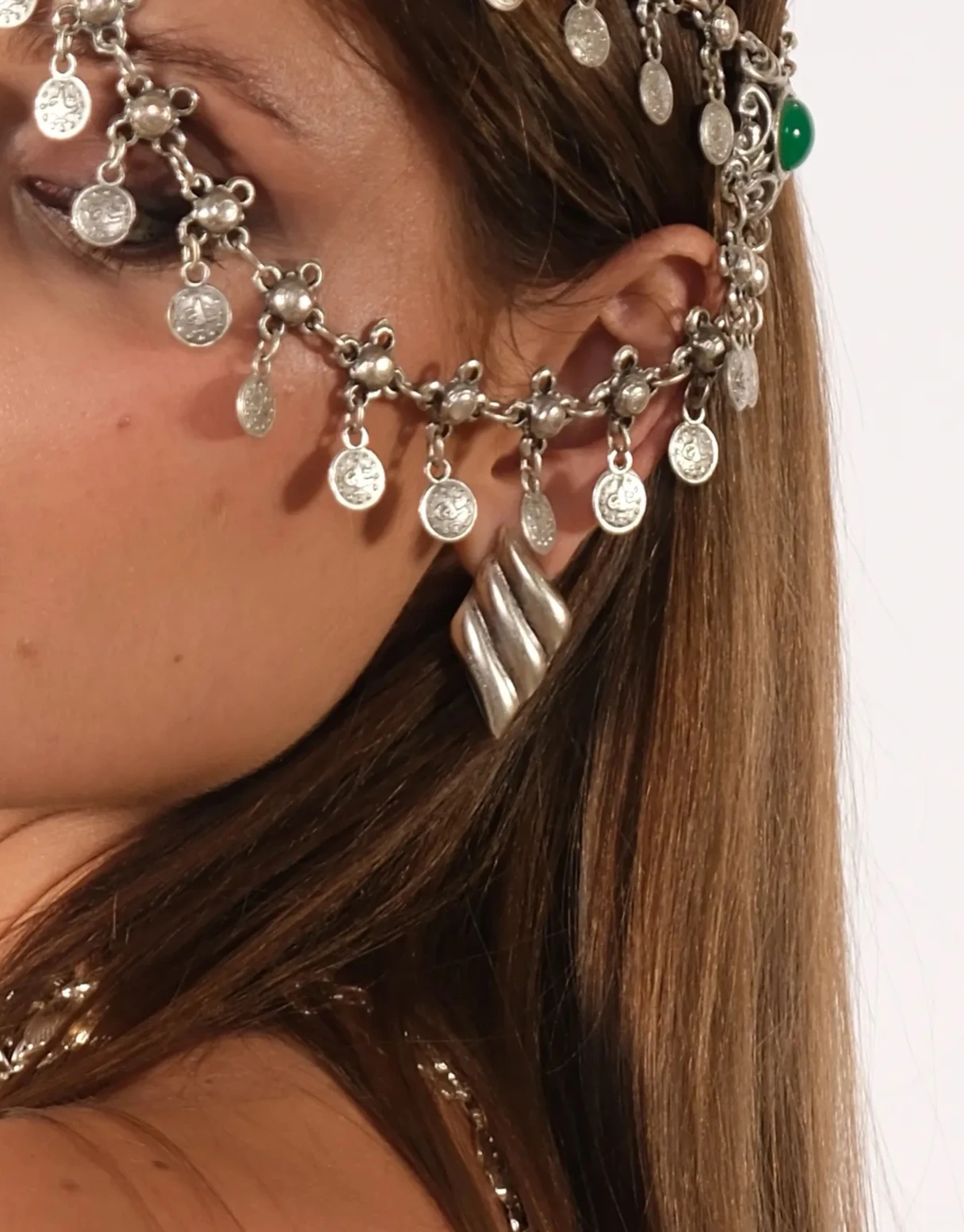 Gümüş kaplama tasarım küpe