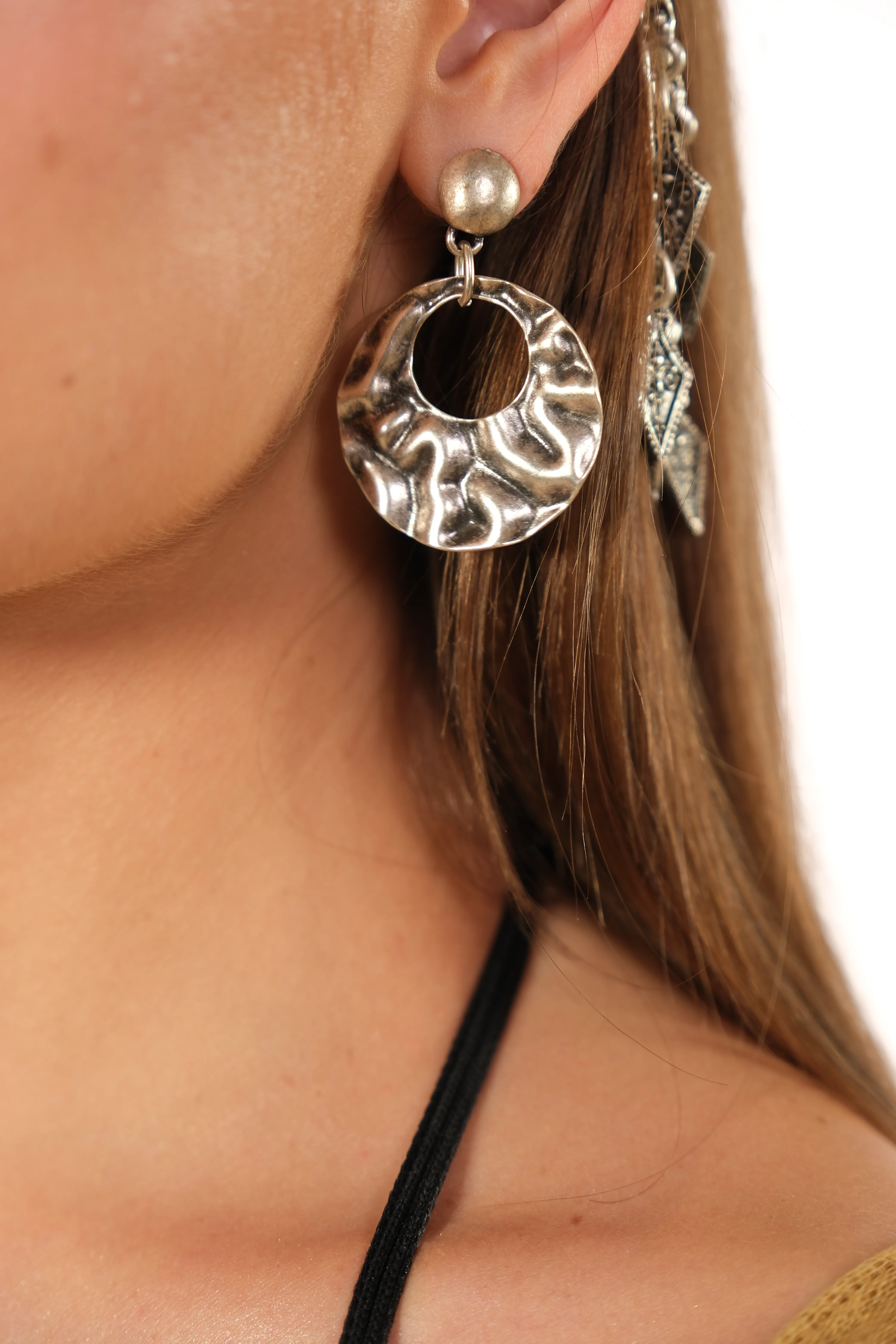 Gümüş kaplama tasarım küpe