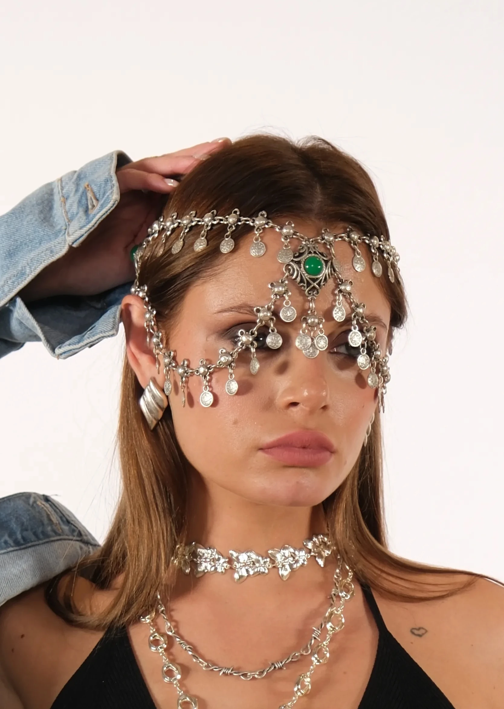 Gümüş kaplama tasarım küpe