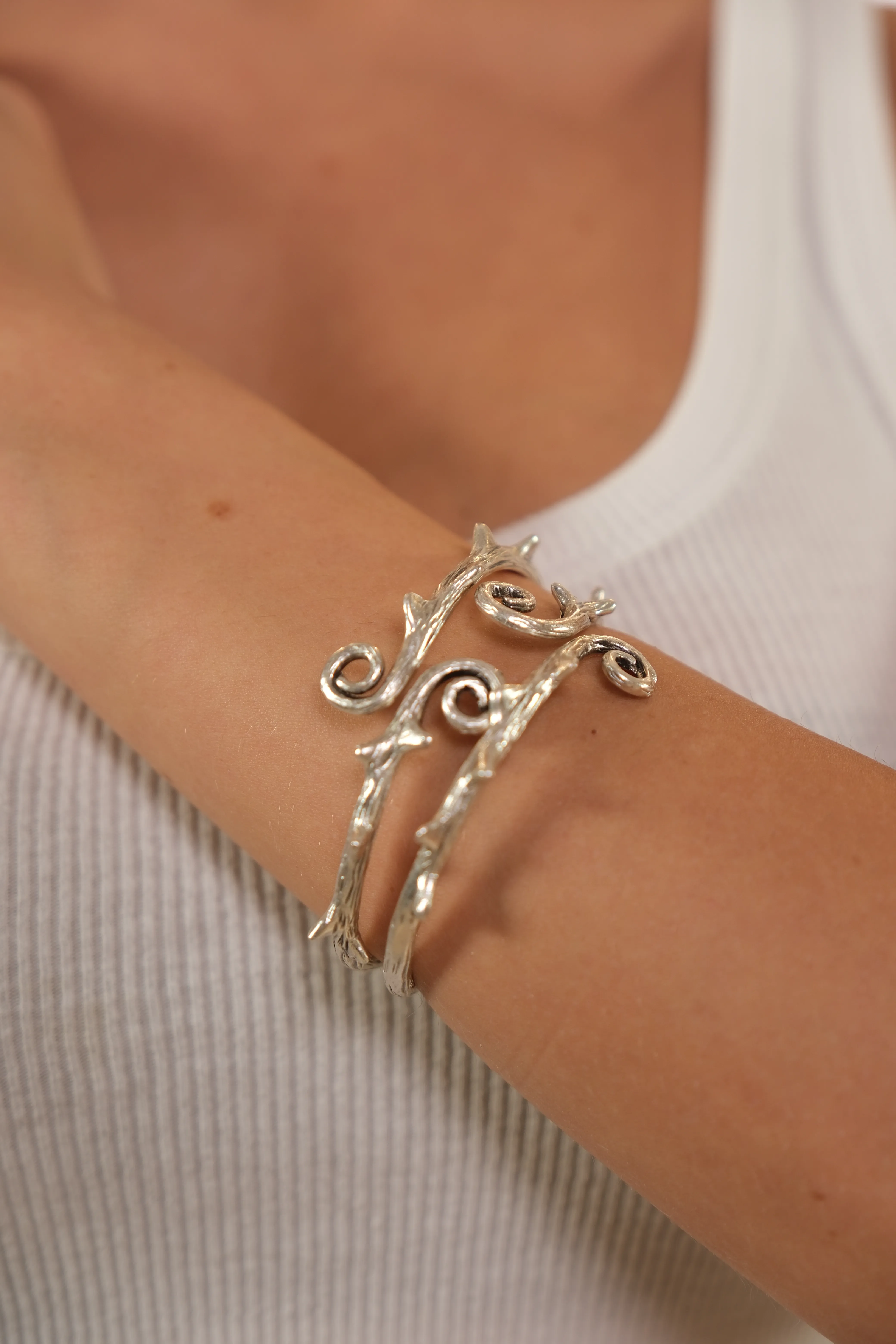 Gümüş kaplama tasarım bilezik