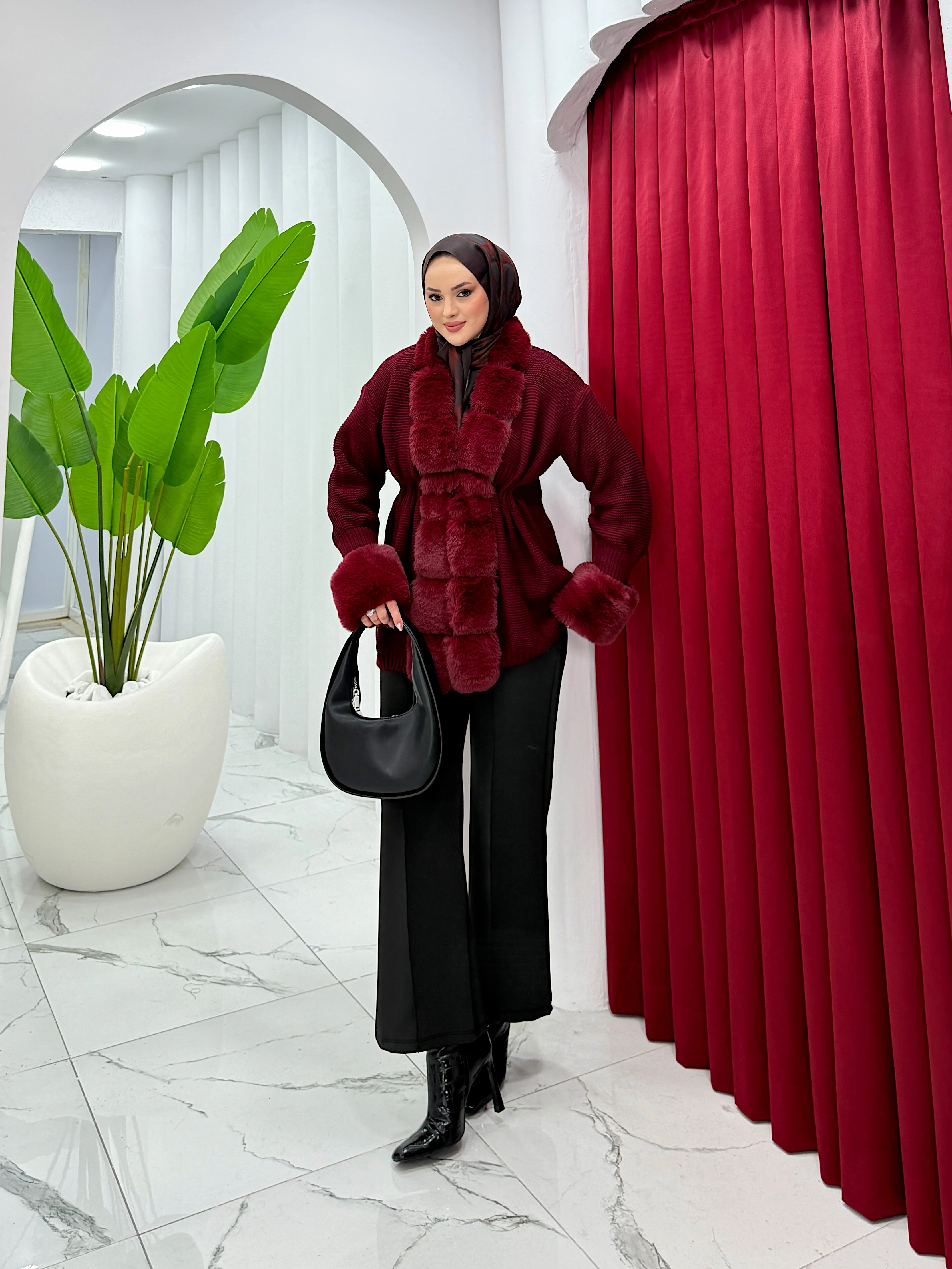 Kürklü Triko Hırka