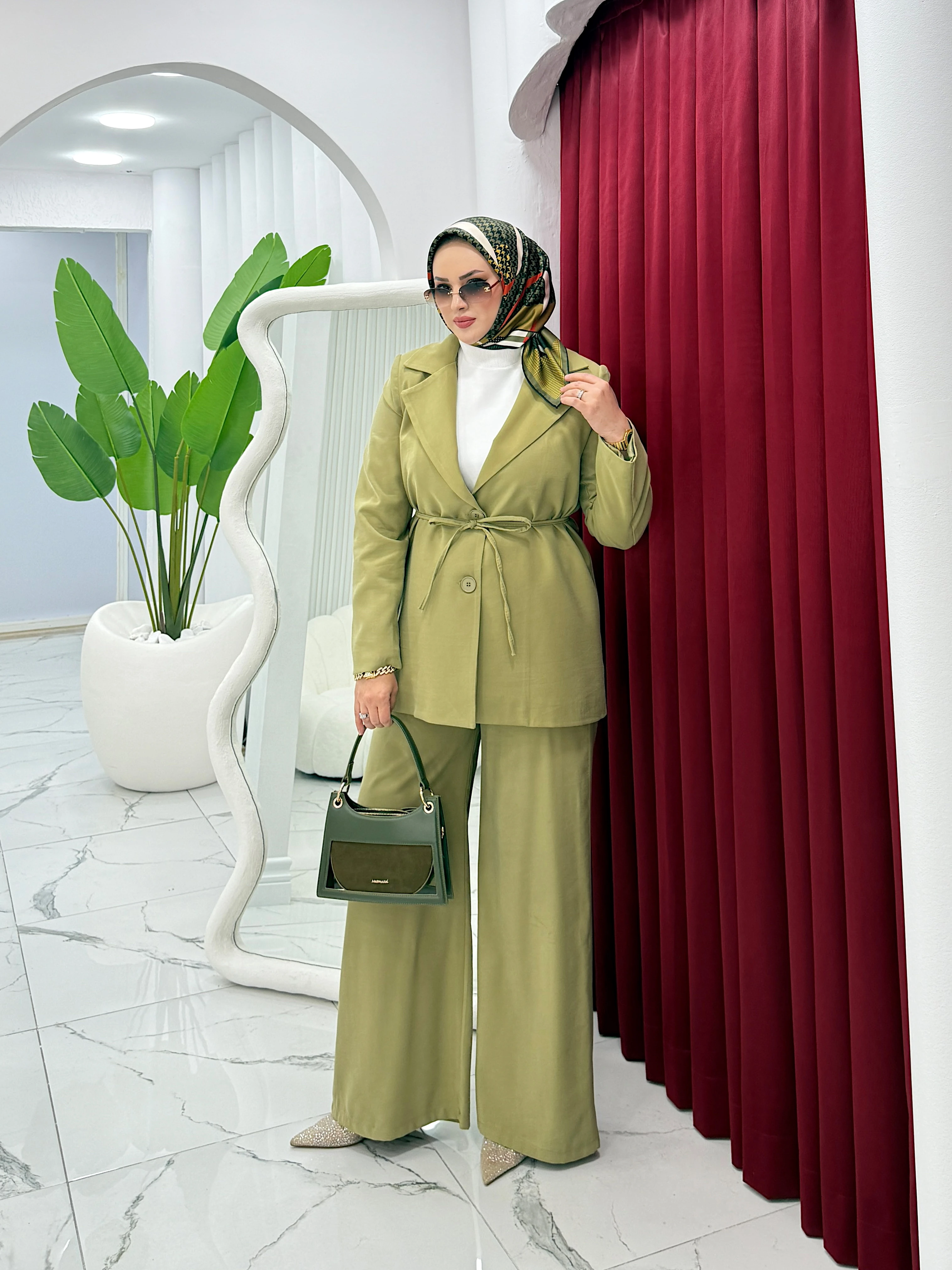 Ceket Palazzo Pantolon Takım 1010