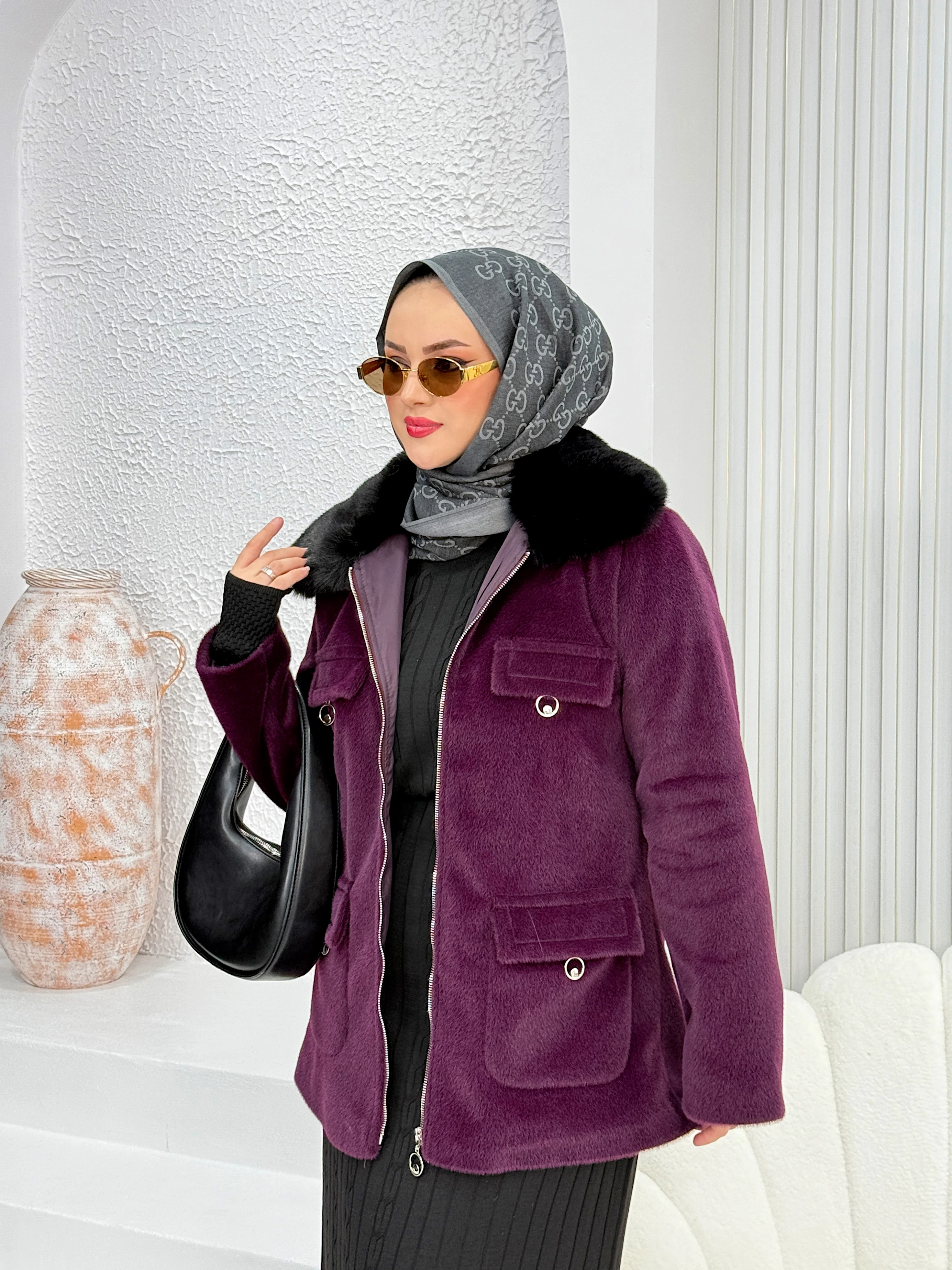 Kürklü Kısa Angora Kaban 1020