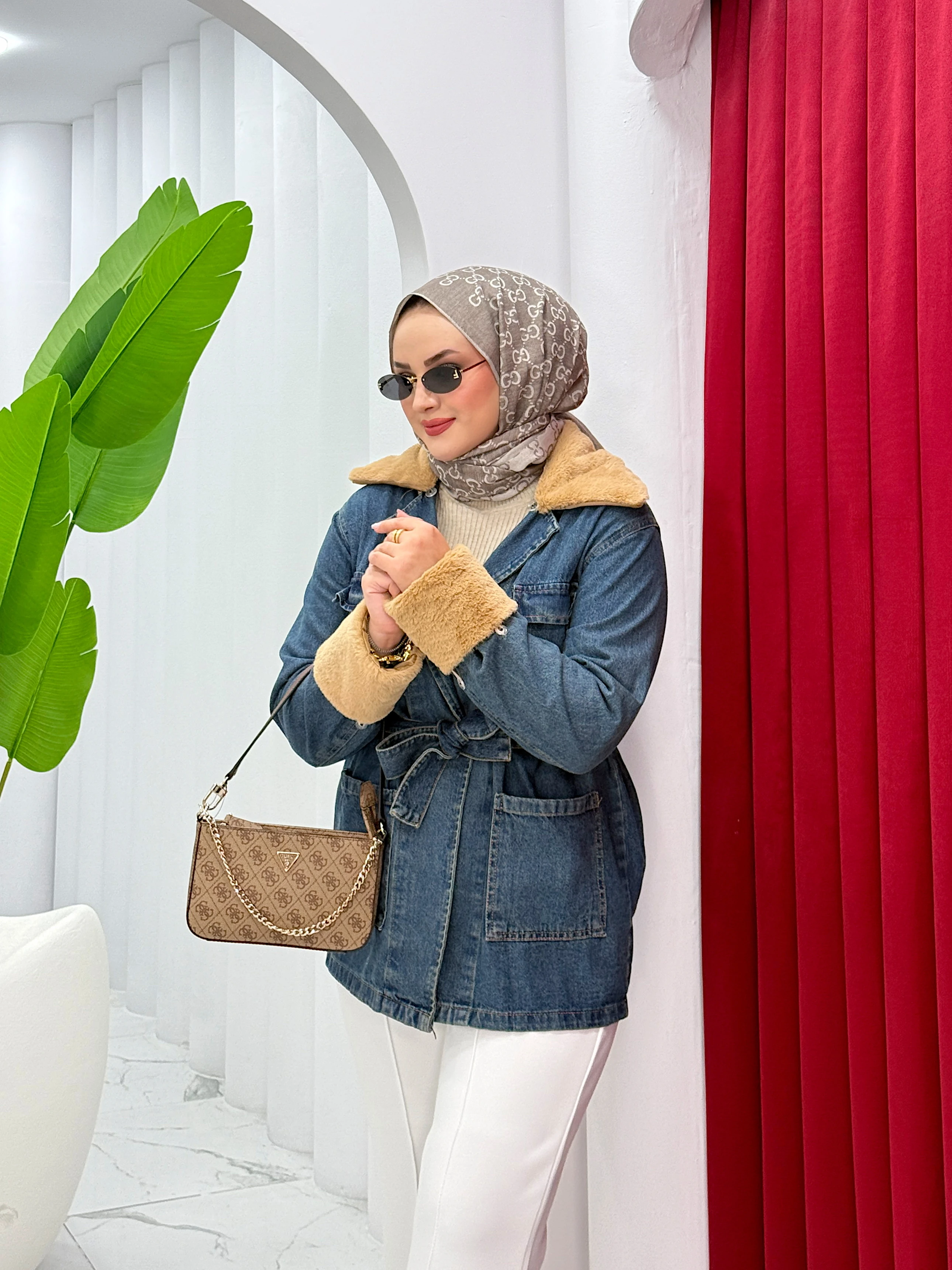 Kürk Yaka Kot Ceket