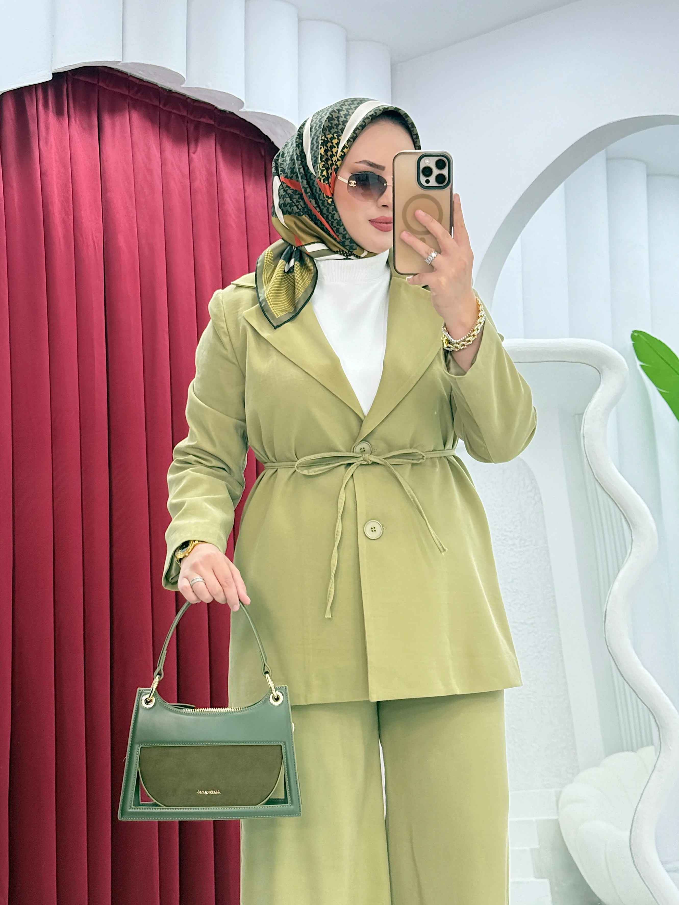 Ceket Palazzo Pantolon Takım 1010