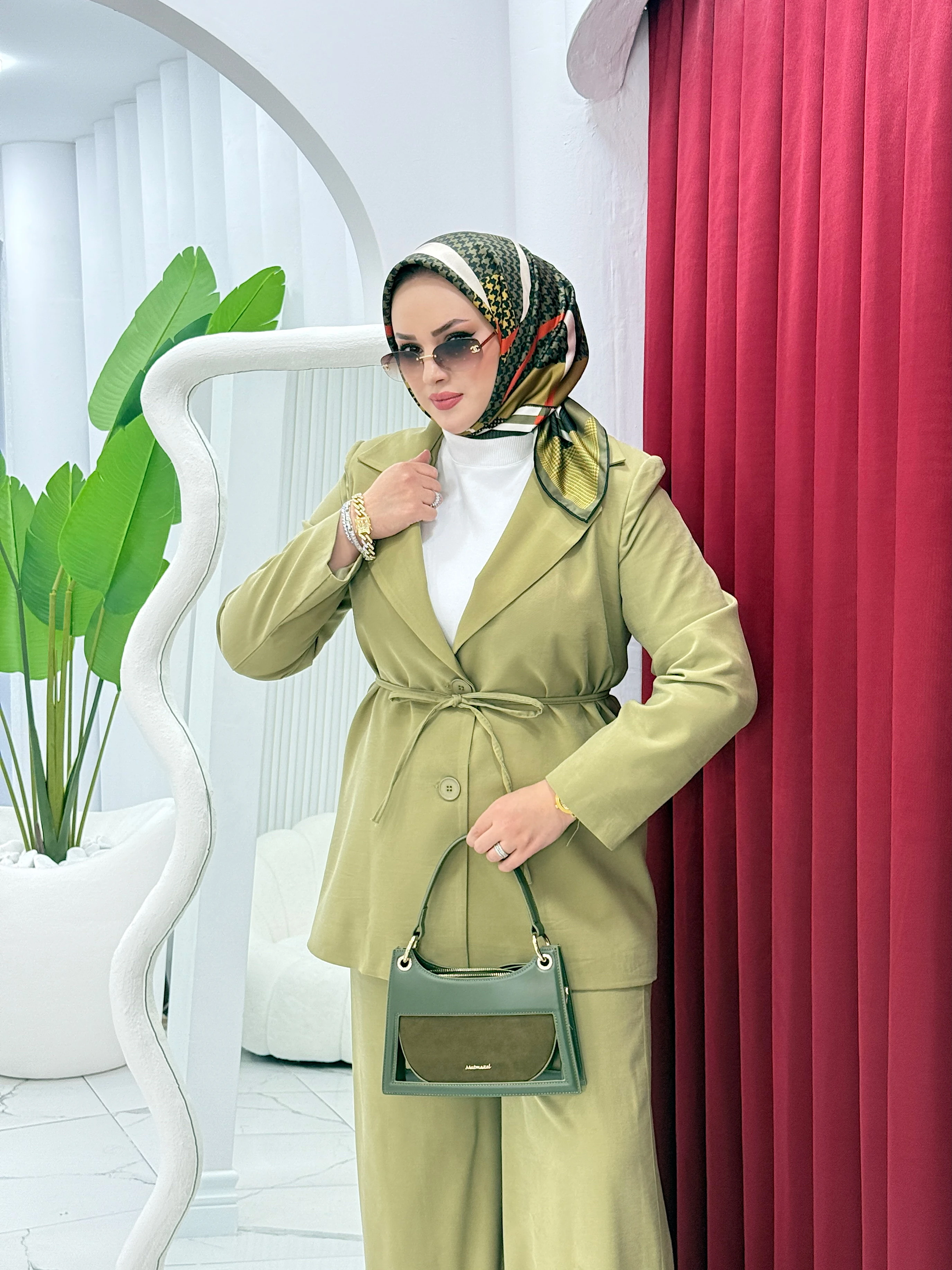 Ceket Palazzo Pantolon Takım 1010