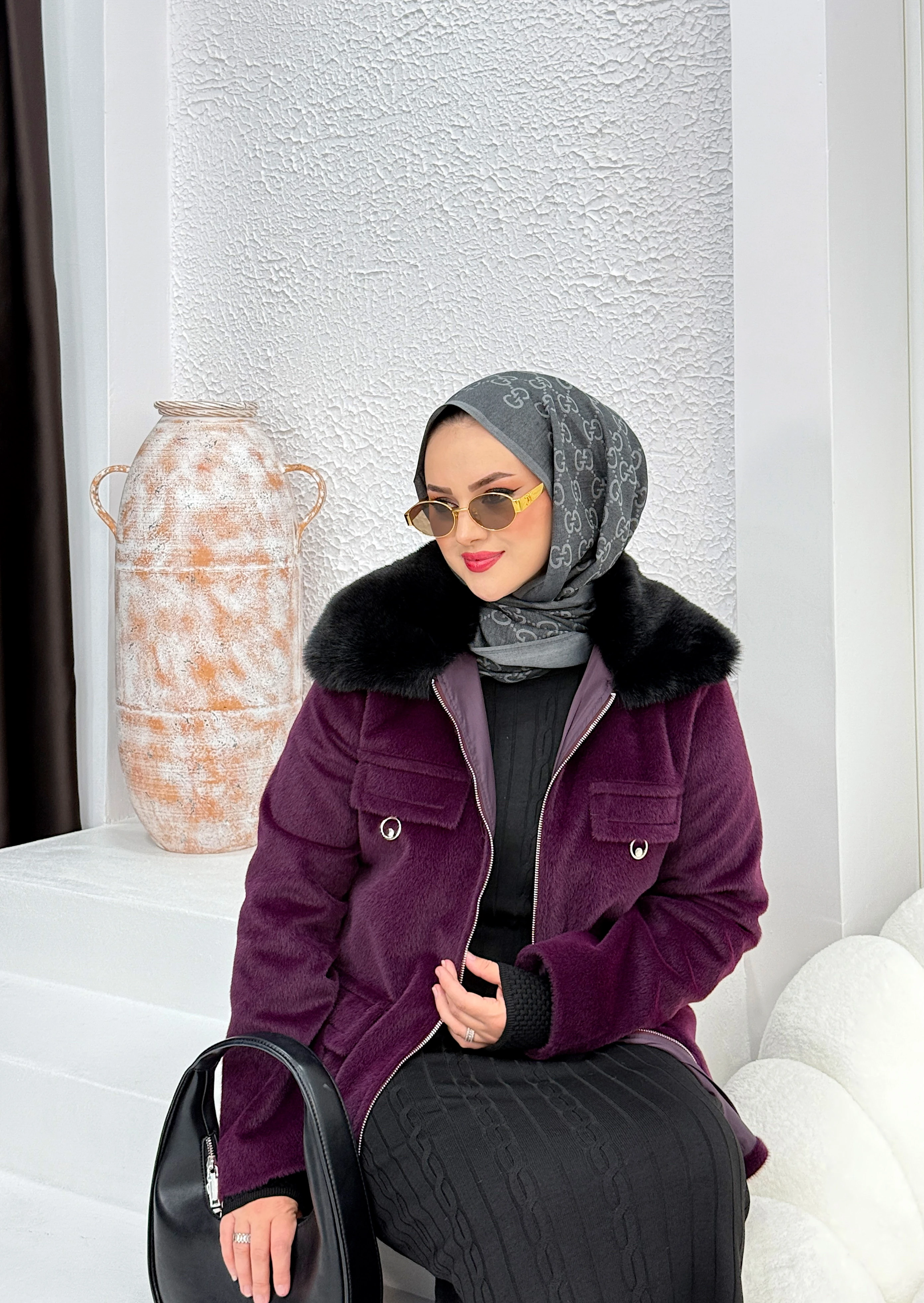 Kürklü Kısa Angora Kaban 1020