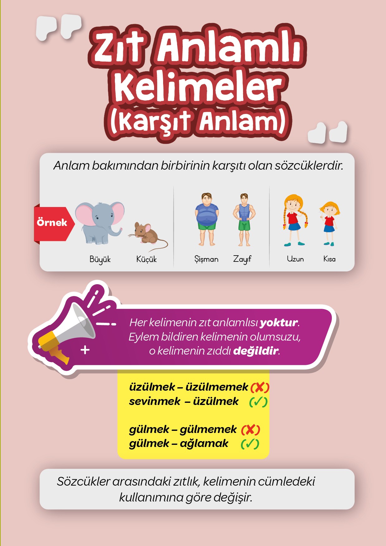Erbin Hoca ile Zıt Anlamlı Kelimeler 2