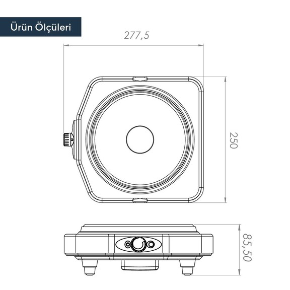 Kumtel LX-7115 Tekli Elektrikli Set Üstü Ocak