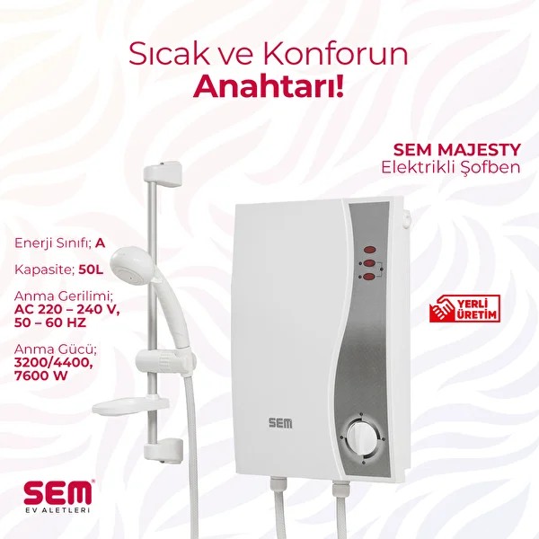 Sem BT-1 Majesty Banyo Tipi Şofben