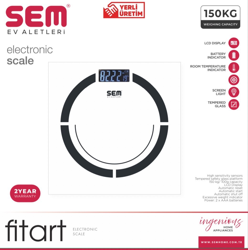 Sem SB-350 Fitart Elektronik Banyo Baskülü