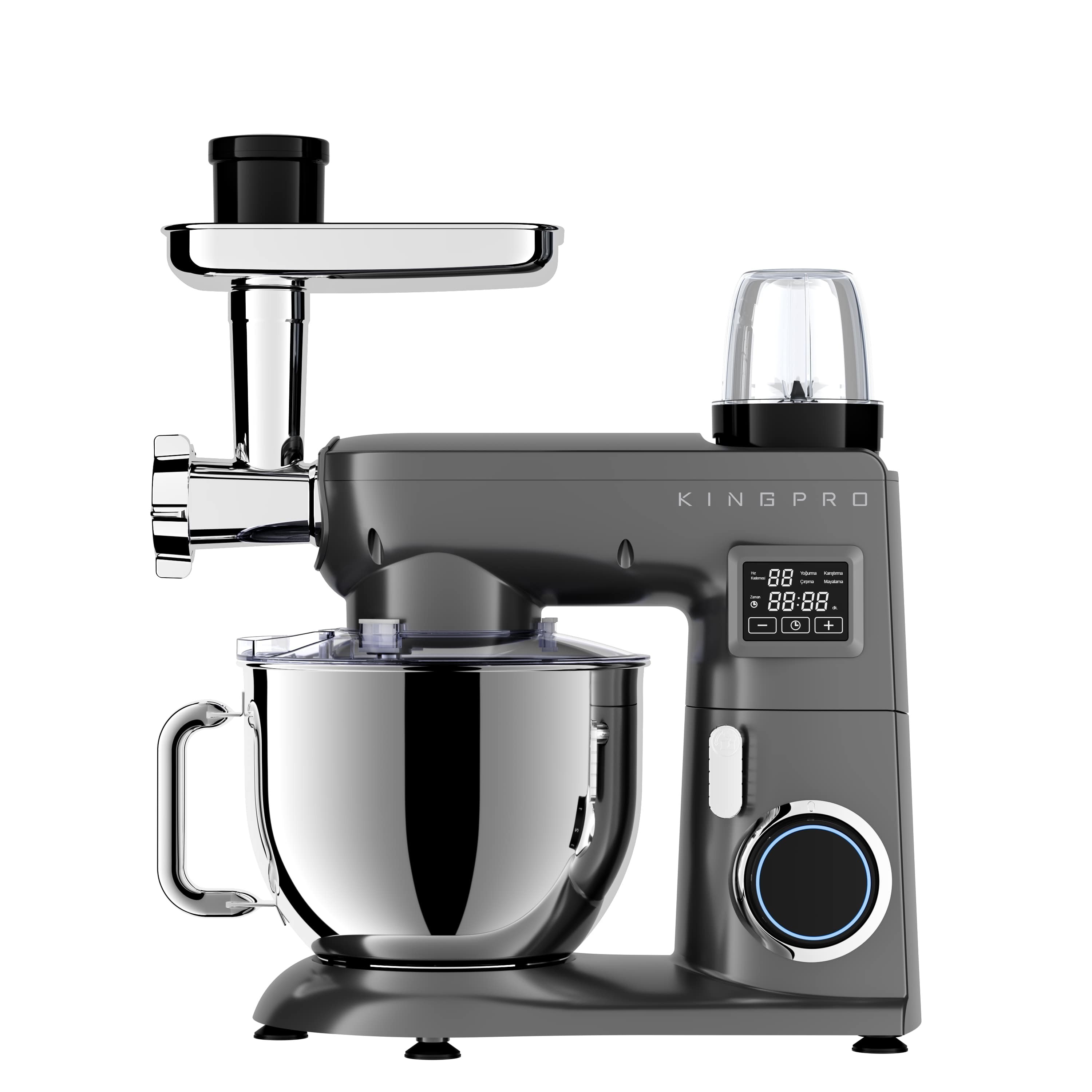 King KSM 4001 Damboo 3'ü Bir Arada Dijital Stant Mikser Kıyma Setli Blender Özellikli 1800w