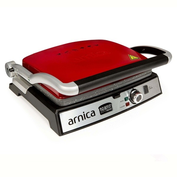 Arnica Tostit Maxi Granit Kırmızı 2000 W Tost Makinesi