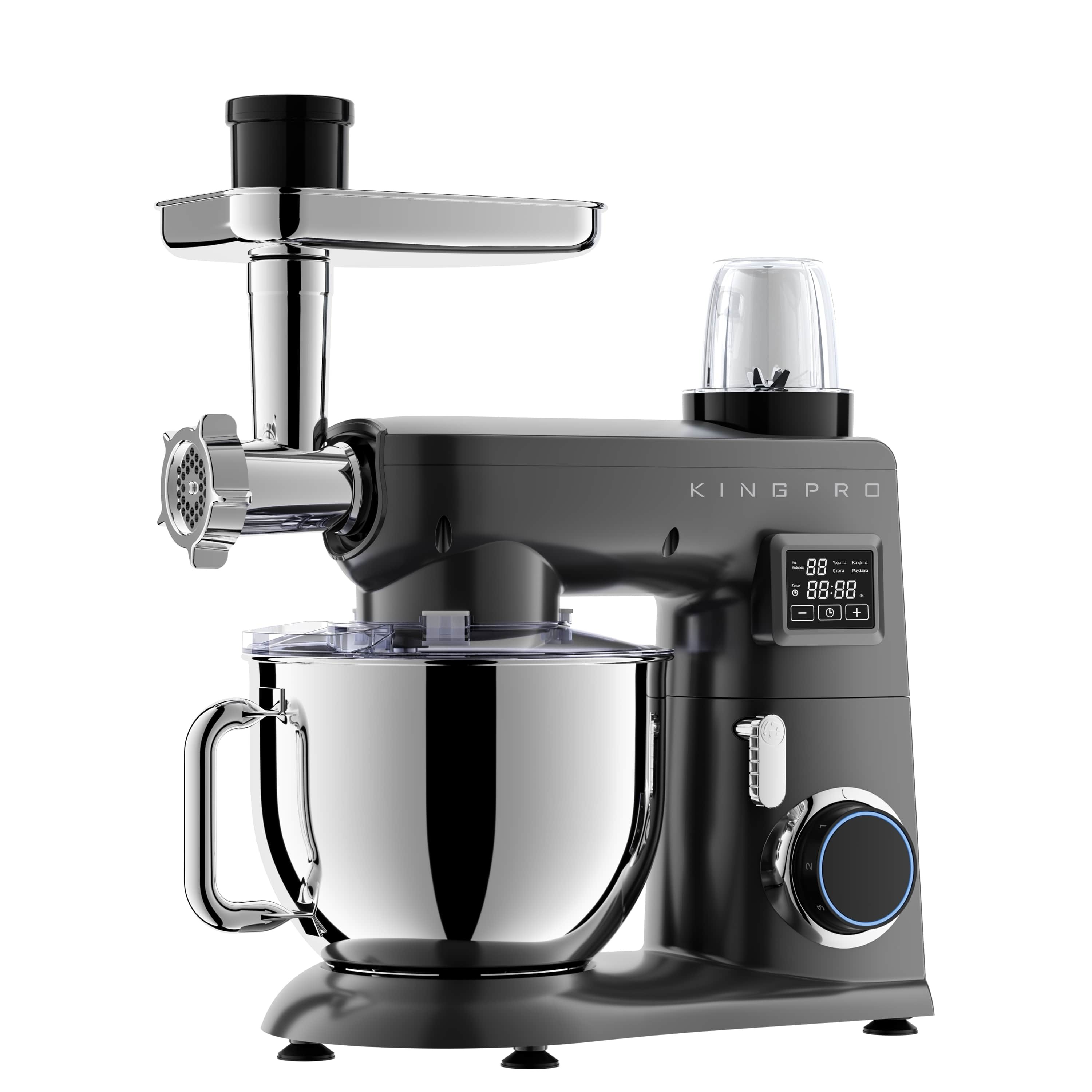 King KSM 4001 Damboo 3'ü Bir Arada Dijital Stant Mikser Kıyma Setli Blender Özellikli 1800w