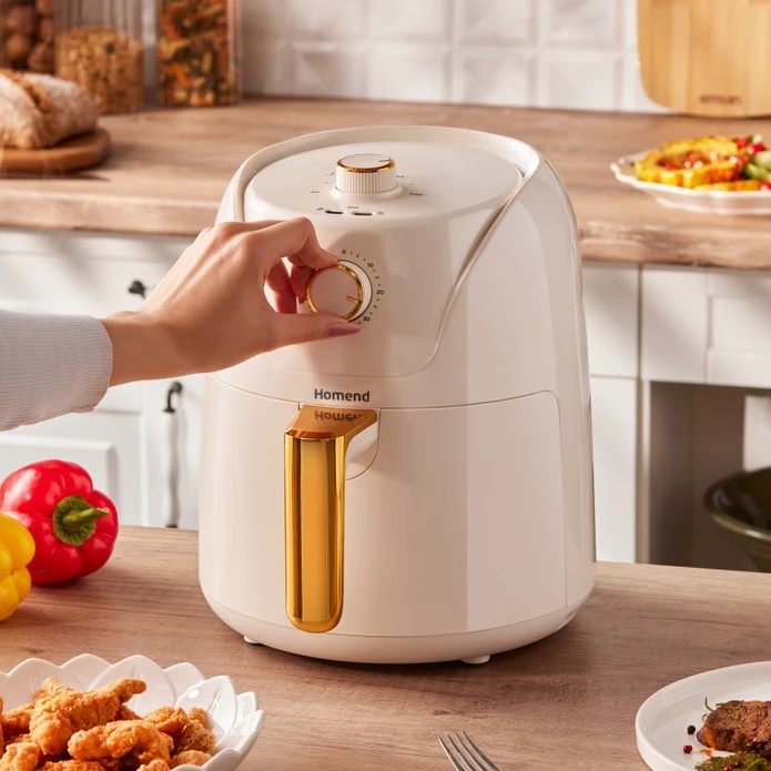 Homend Airfryday 2504H 8 Farklı Programlı, 4,3 Litre Airfryer Krem