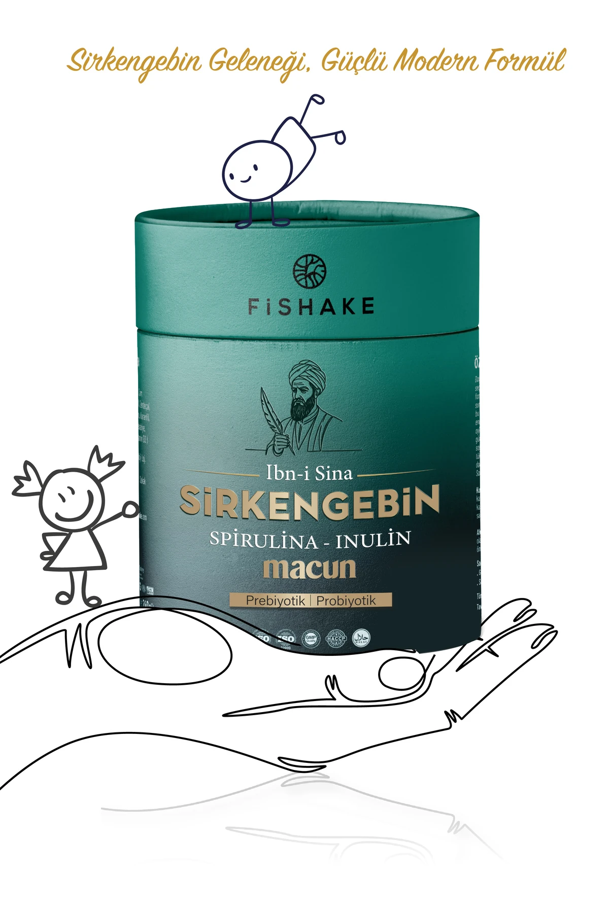 İbn-i Sina Sirkengebin Macun Spirulina ve İnülin Karışımlı Özel Prebiyotik Macun