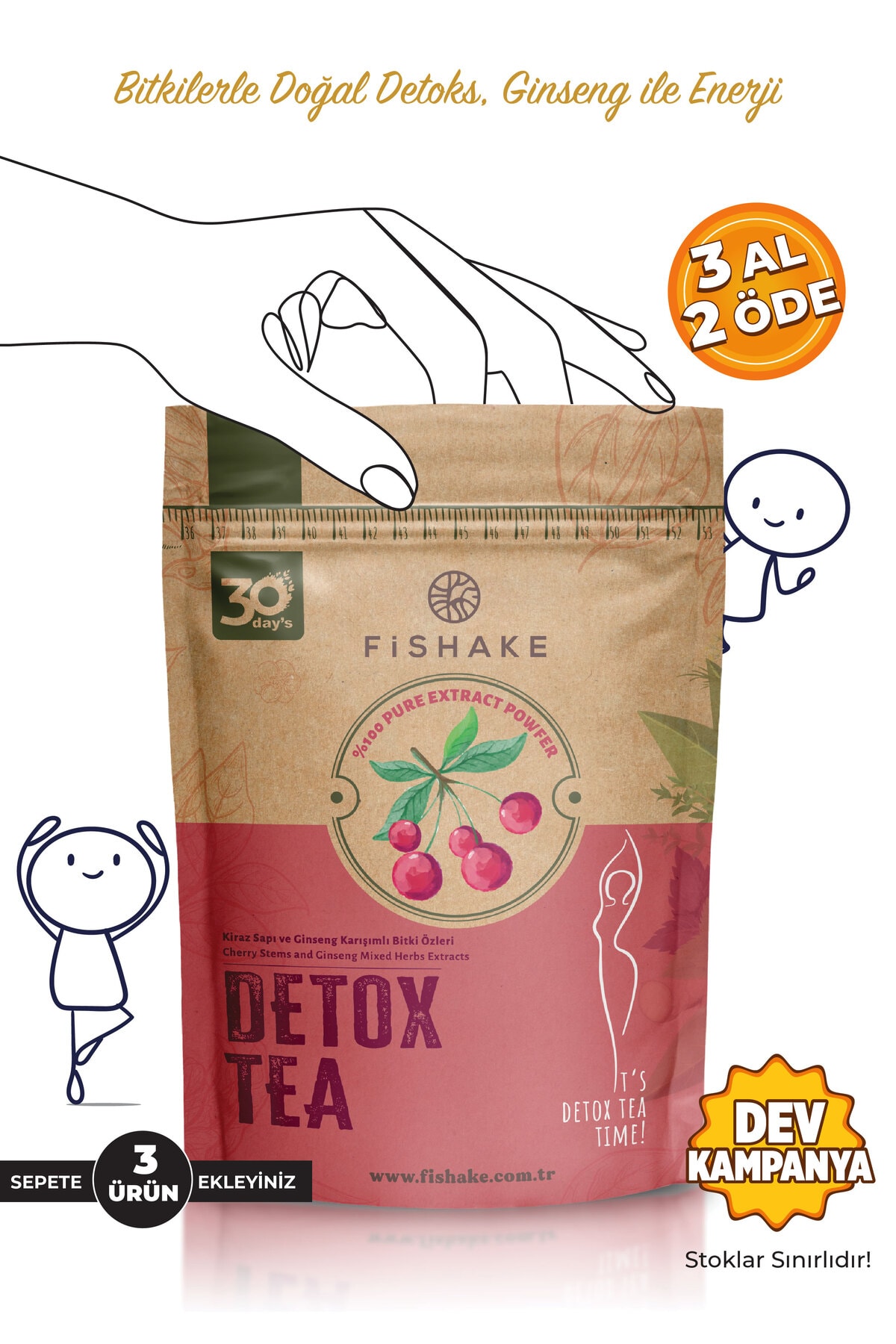 Kiraz Sapı Ve Gınseng Karışımlı Detox Tea Form Diyet Çay (30 GÜN)