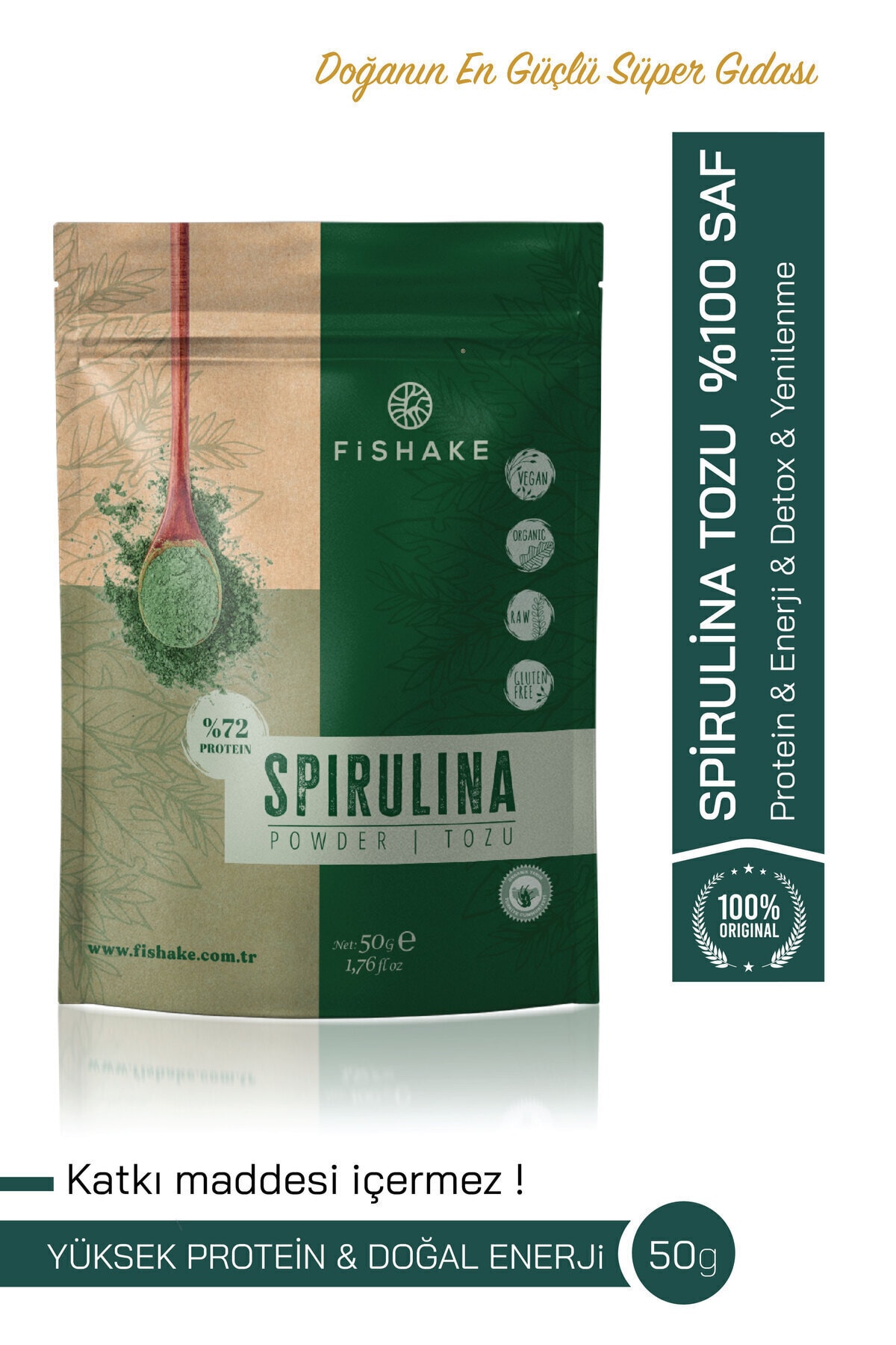 Organik Spırulına Tozu / Powder 50 gr