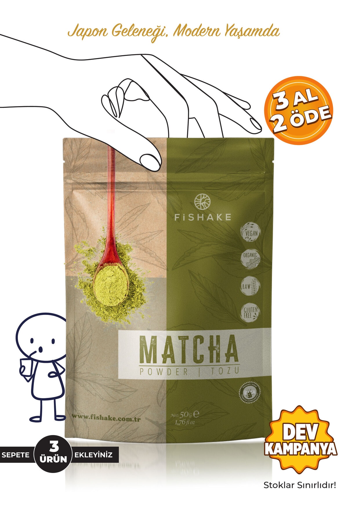 Organik Saf Matcha / Macha 50 gr
