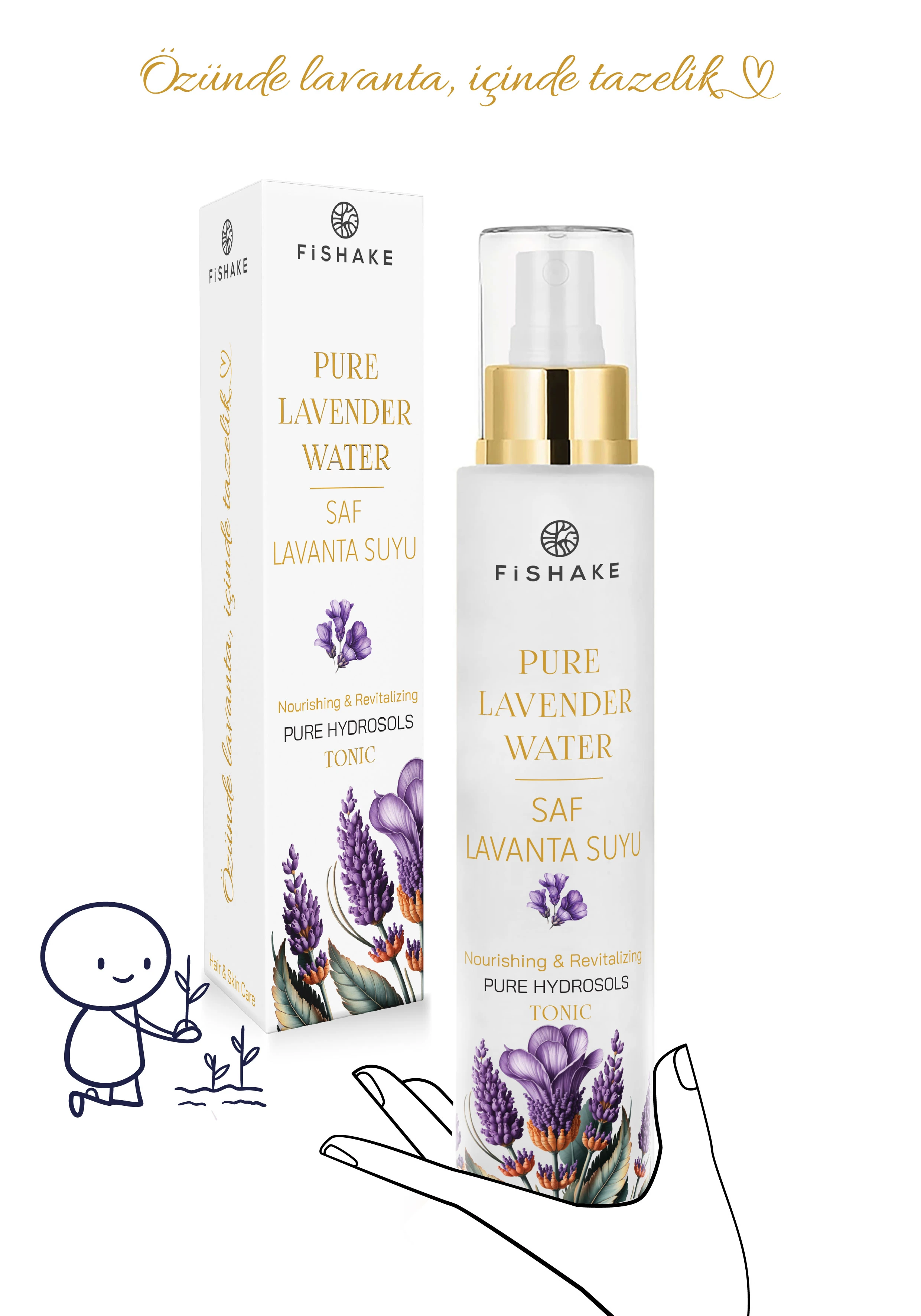 Lavanta Suyu %100 Saf ve Doğal Canlandırıcı Ve Besleyici Etkili Tonik Lavanta Hidrosolü 100 Ml