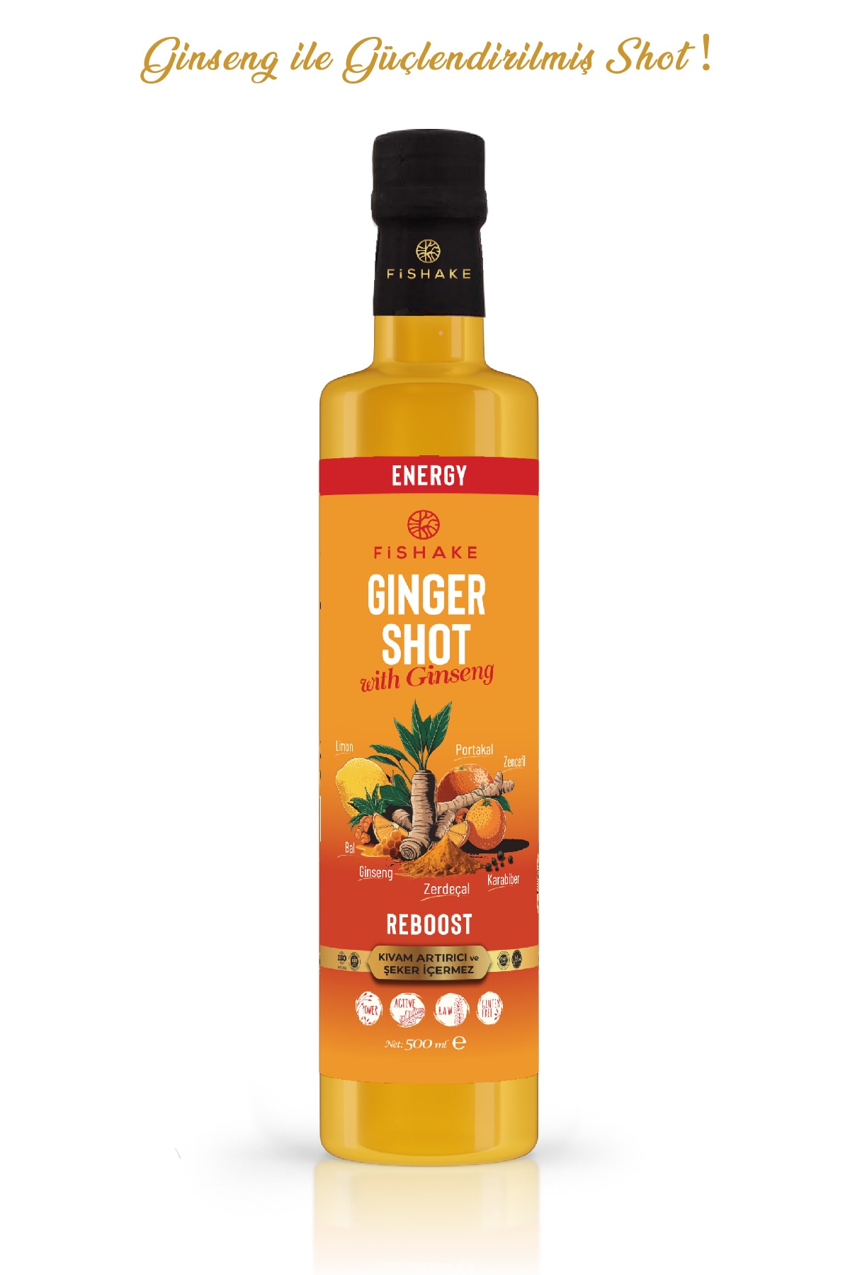 Ginger Shot & Ginsengli / Zencefil Shot 500 ml