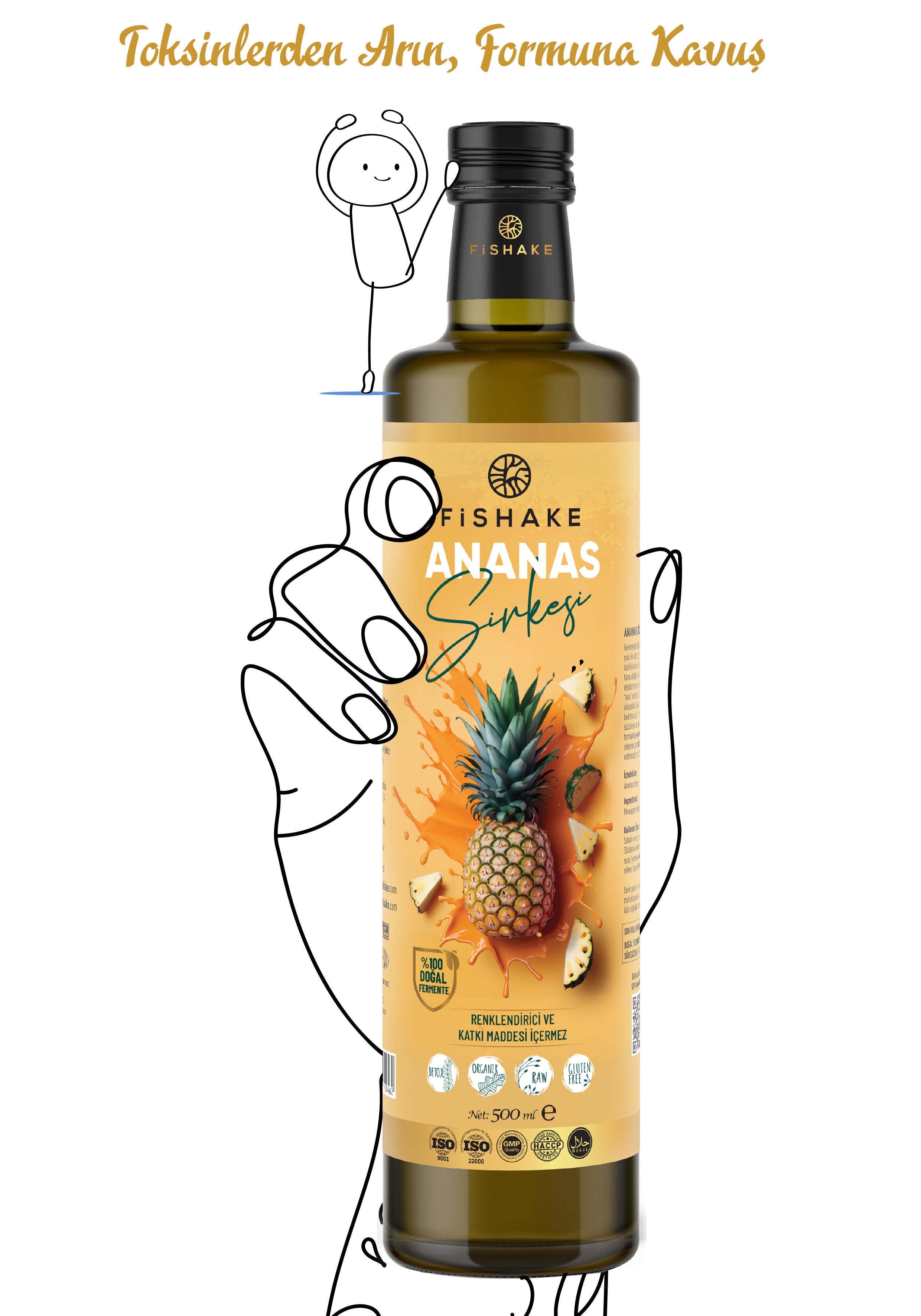 Ananas Sirkesi 500 ML ( %100 Doğal Fermente )