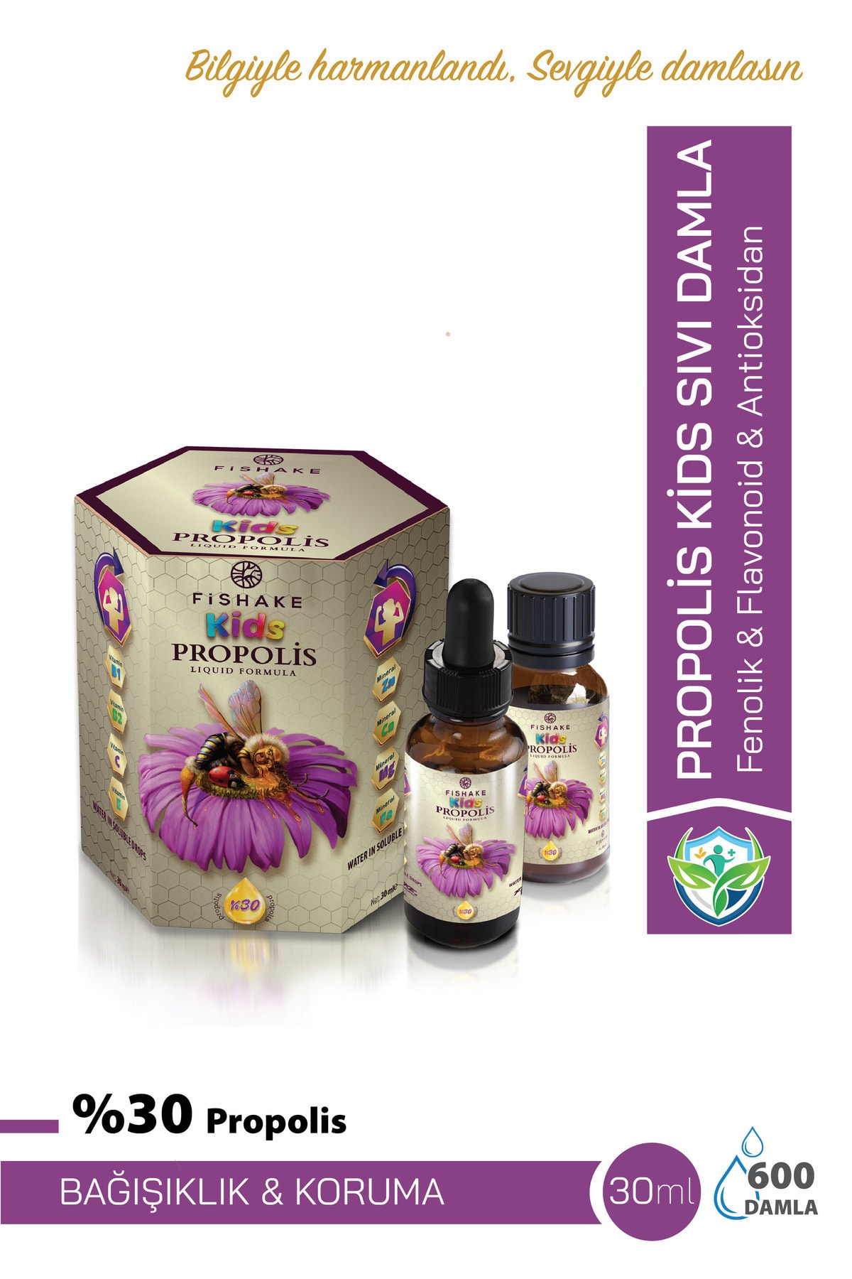 Kids Çocuklara Özel Propolis Suda Çözünebilir Damla 30 ml