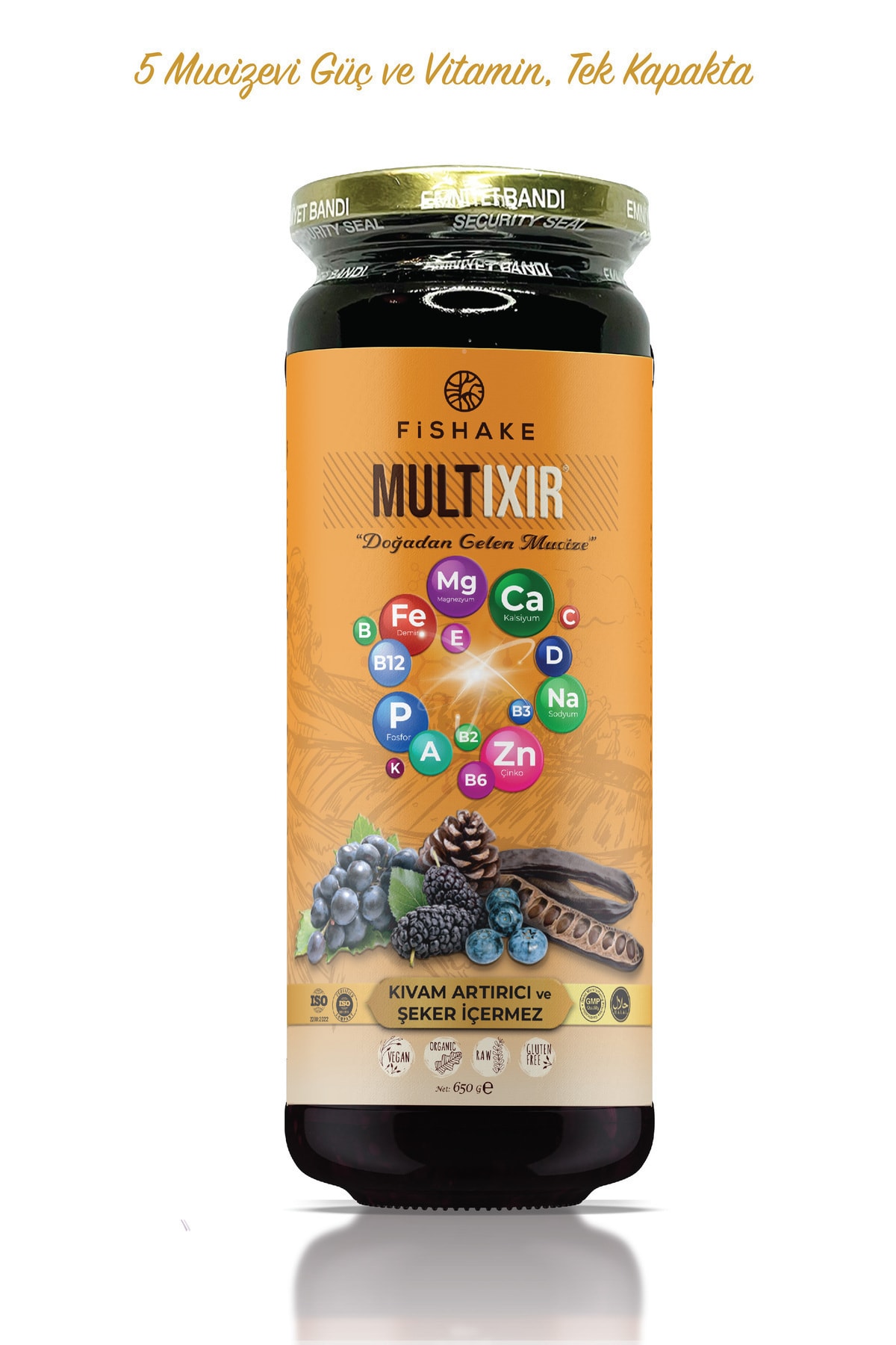 Karadut- Keçiboynuzu- Üzüm- Hurma- Kozalak- Vitamin Ilaveli Karışım ( Xl 650 Gr)