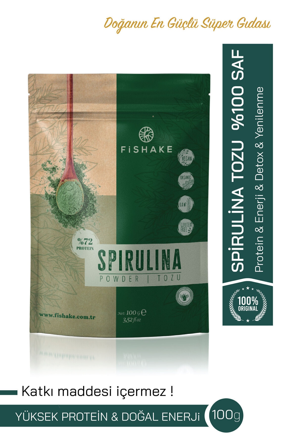 Organik Spırulına Tozu / Powder Premıum 100 gr