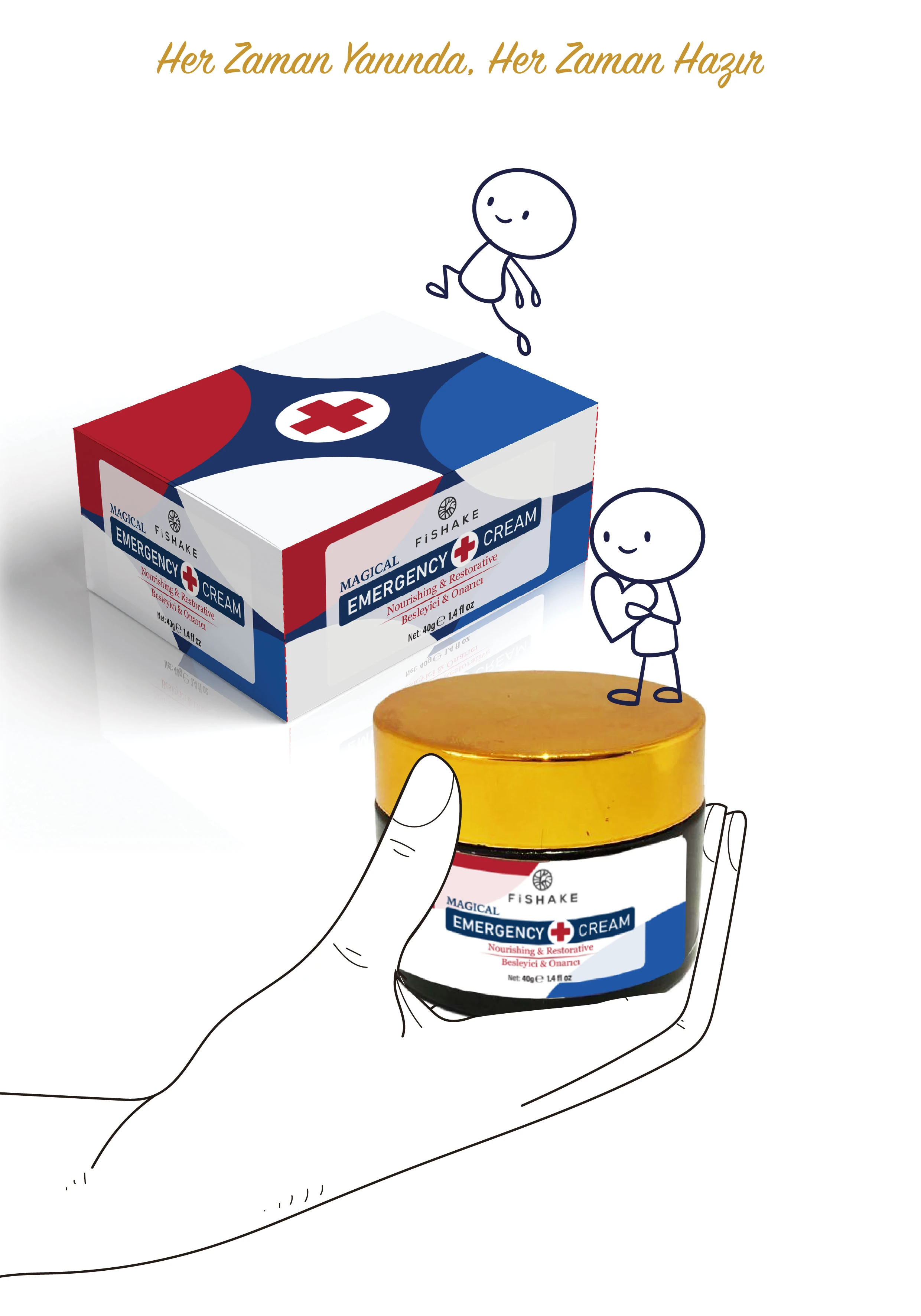 Masaj Krem Besleyici Ve Onarıcı / Doğal Acil Yardım Durum Krem