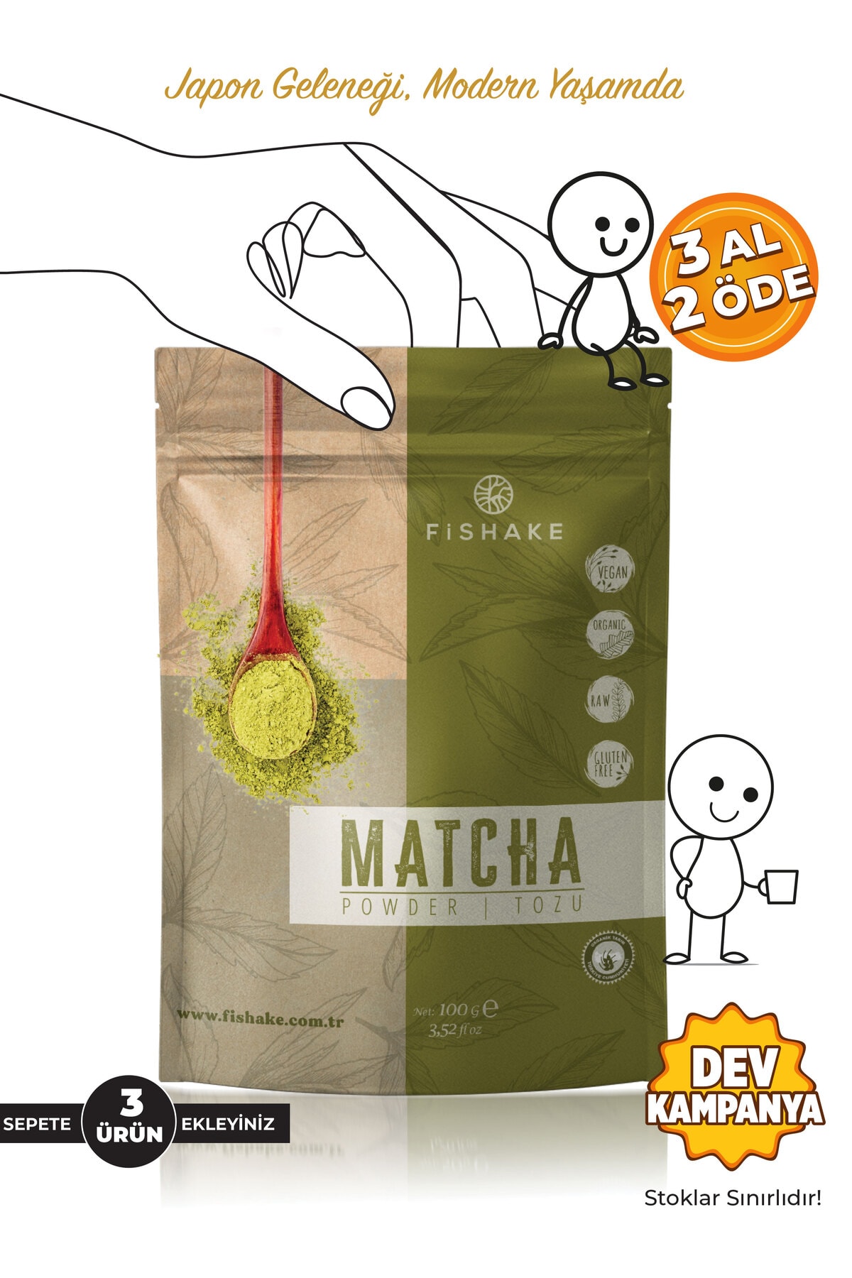 Organik Saf Matcha / Macha 100 gr