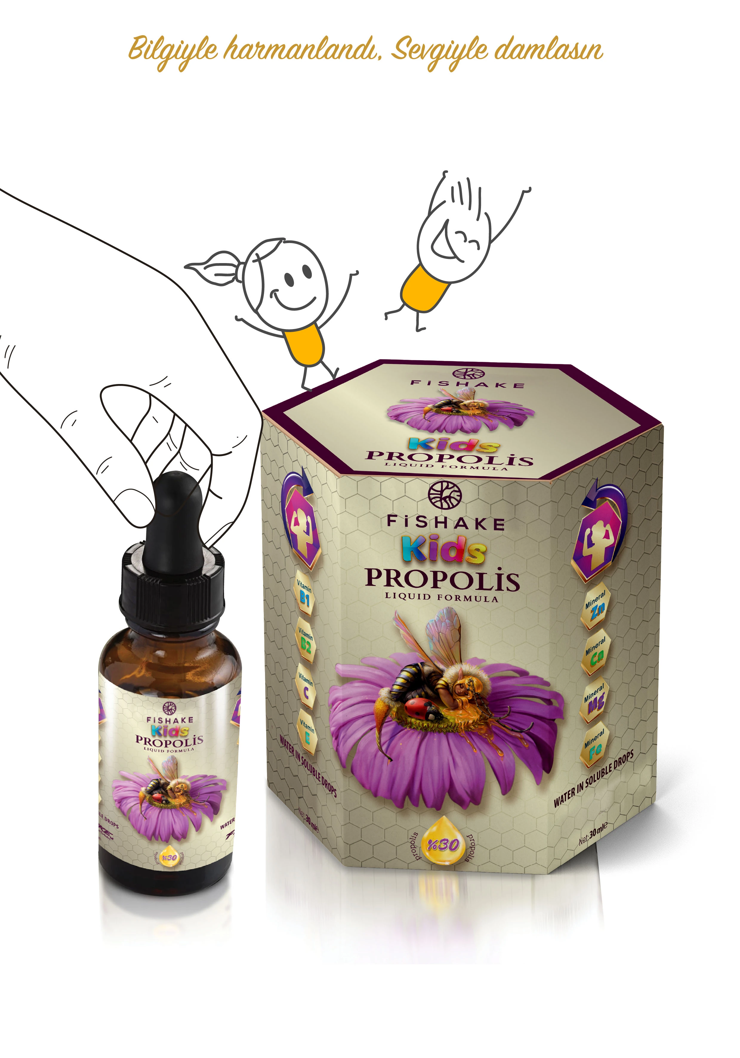 Kids Çocuklara Özel Propolis Suda Çözünebilir Damla 30 ml