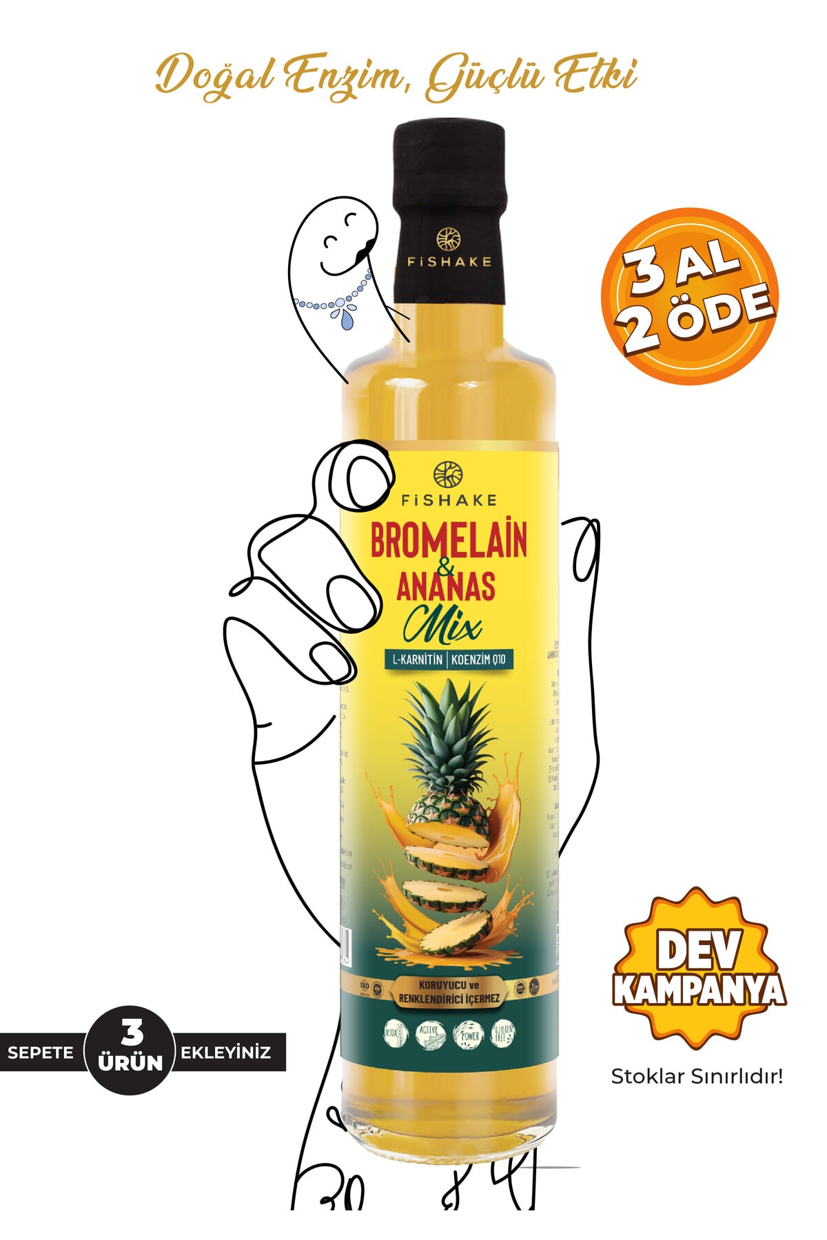 Bromelain & Ananas Içeren Detox Mix Şurubu
