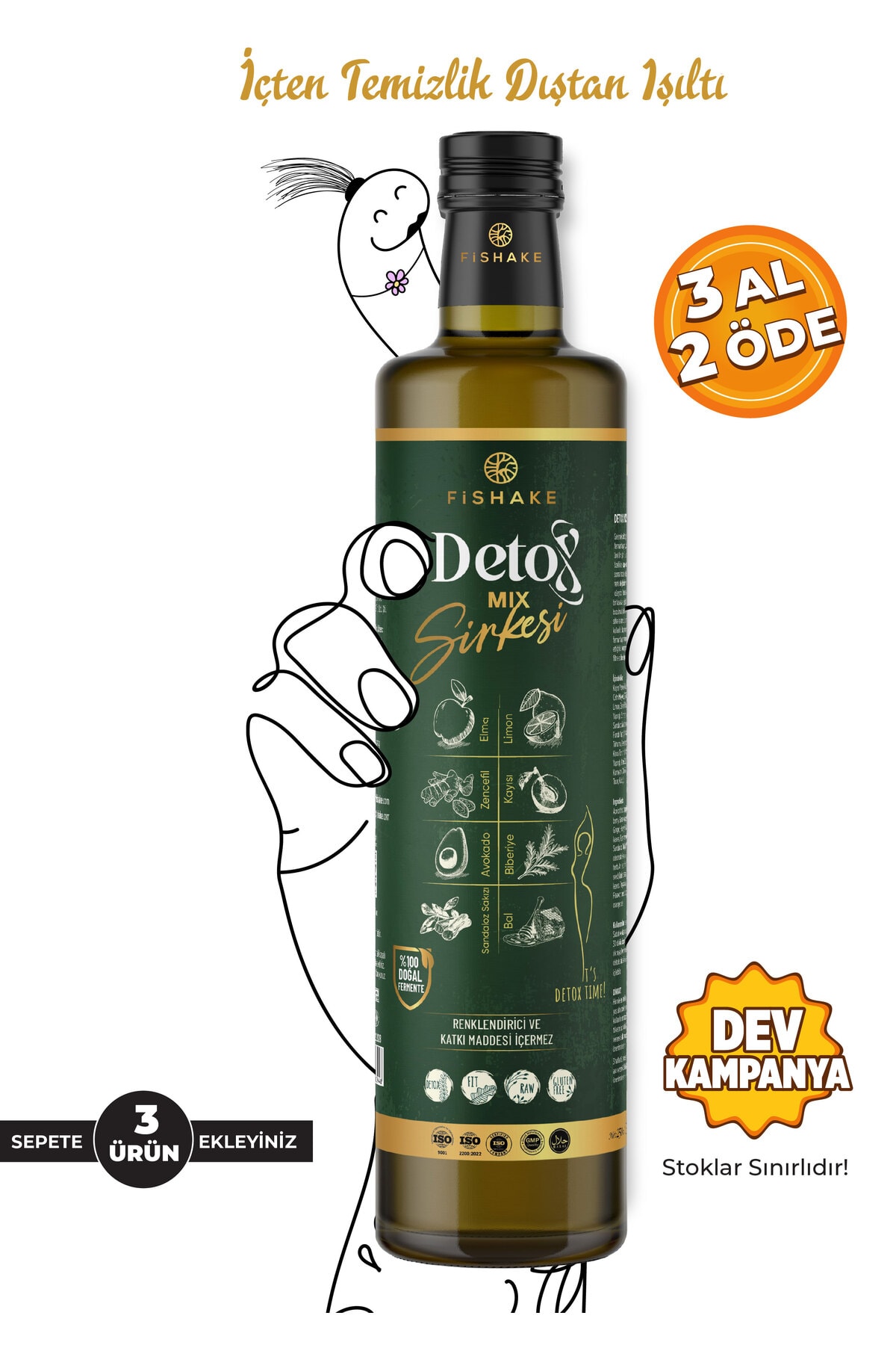 Detoks Sirkesi / Detox Mix ( %100 Doğal Fermente )