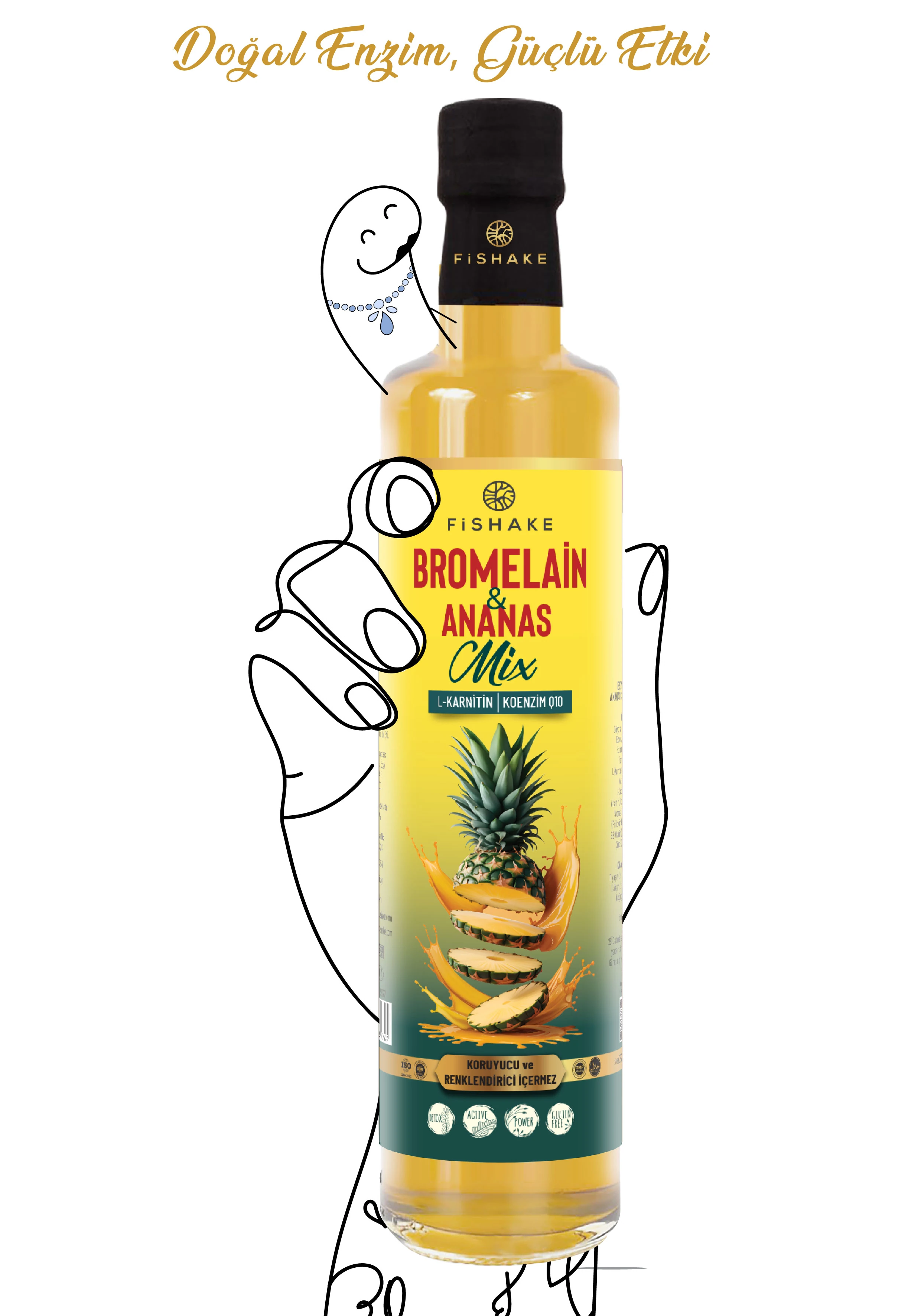 Bromelain & Ananas Içeren Detox Mix Şurubu