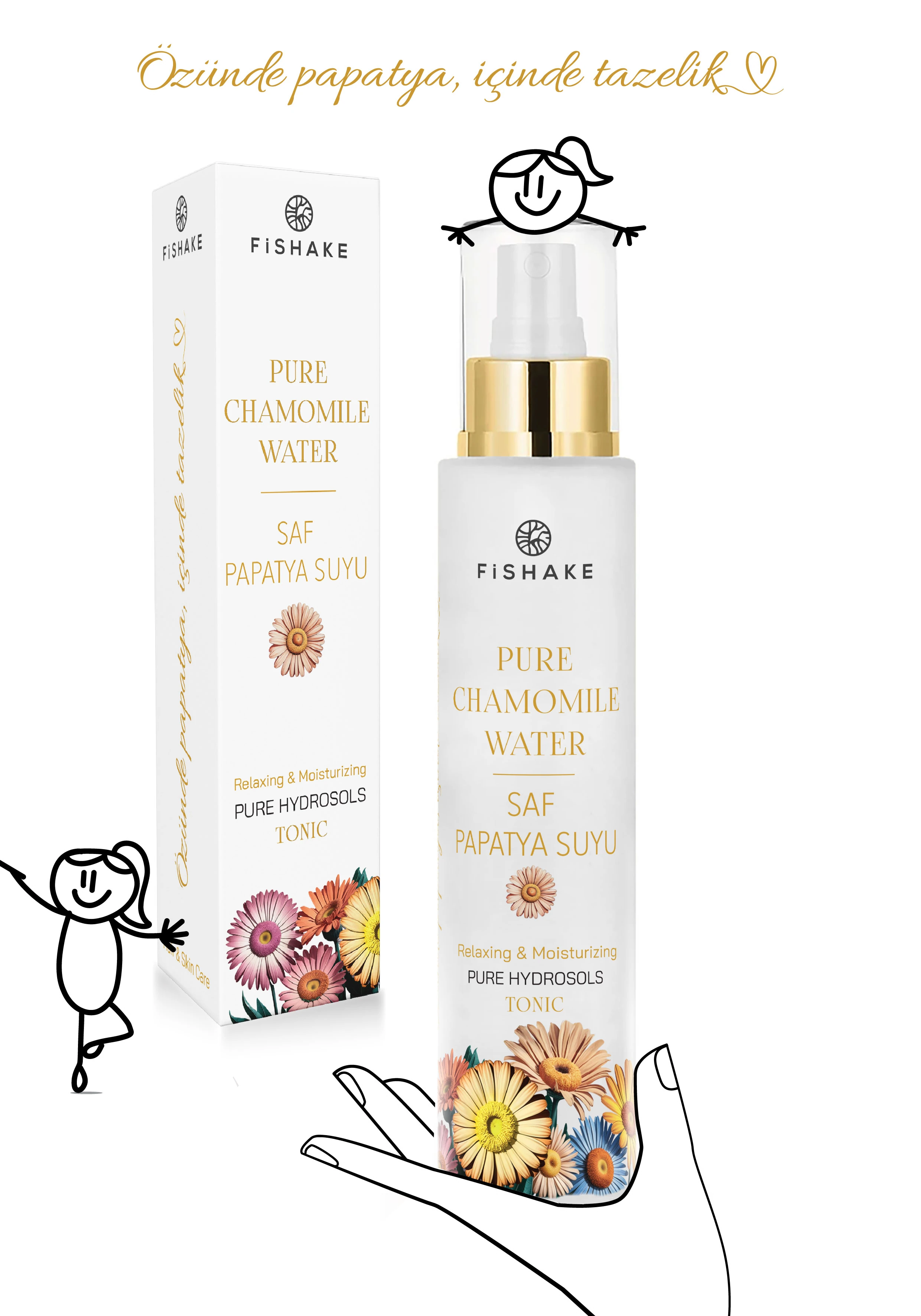 Papatya Suyu Saç Ve Vücut Toniği Rahatlatıcı ve Nemlendirici Saç Açıcı Tonik Saf 100 ml