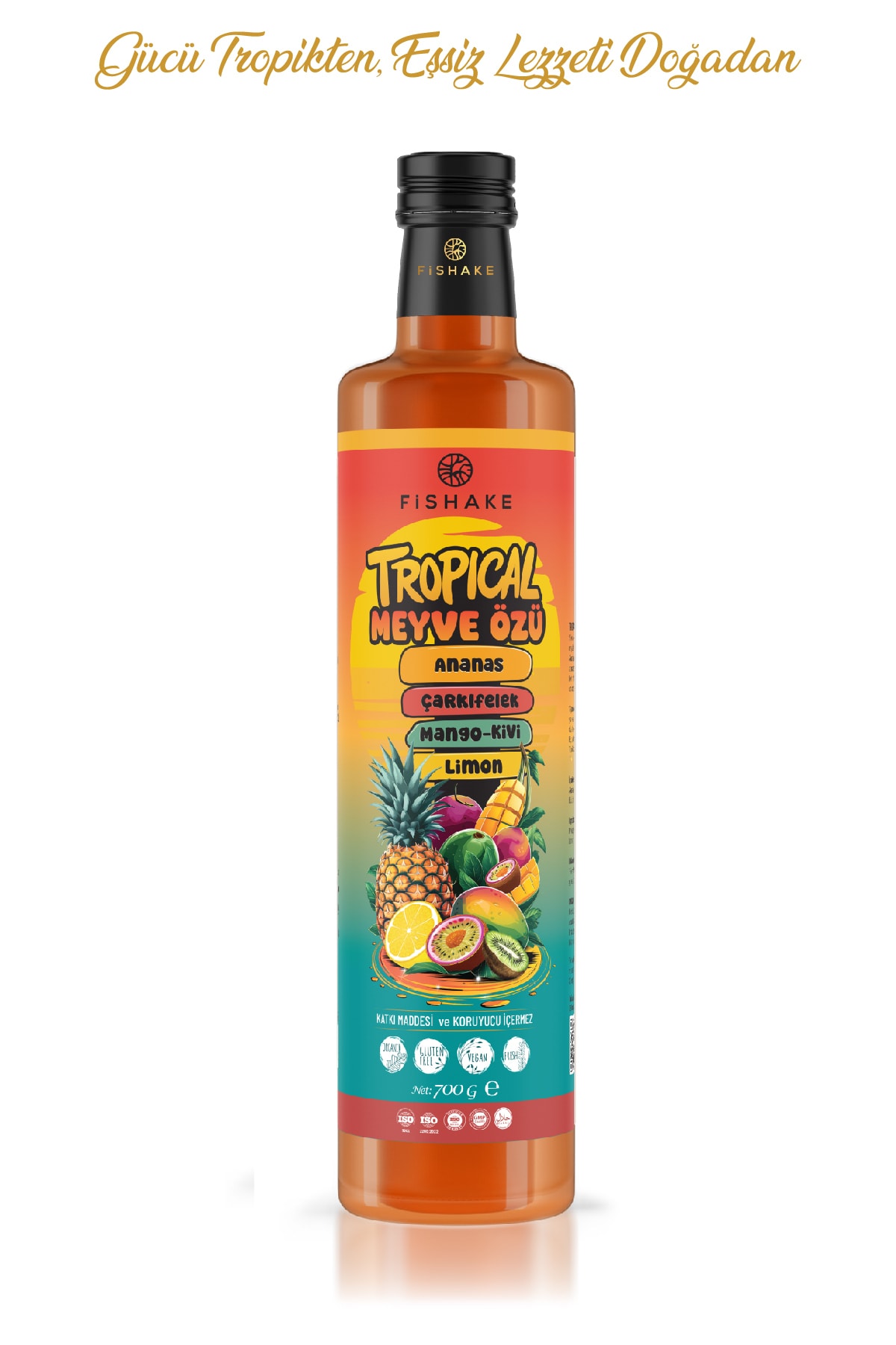 Tropikal Meyve Özü 700 GR / Ananas- Mango- Çarkıfelek- Lime- Kivi ( Karadut Kıvamında Öz )