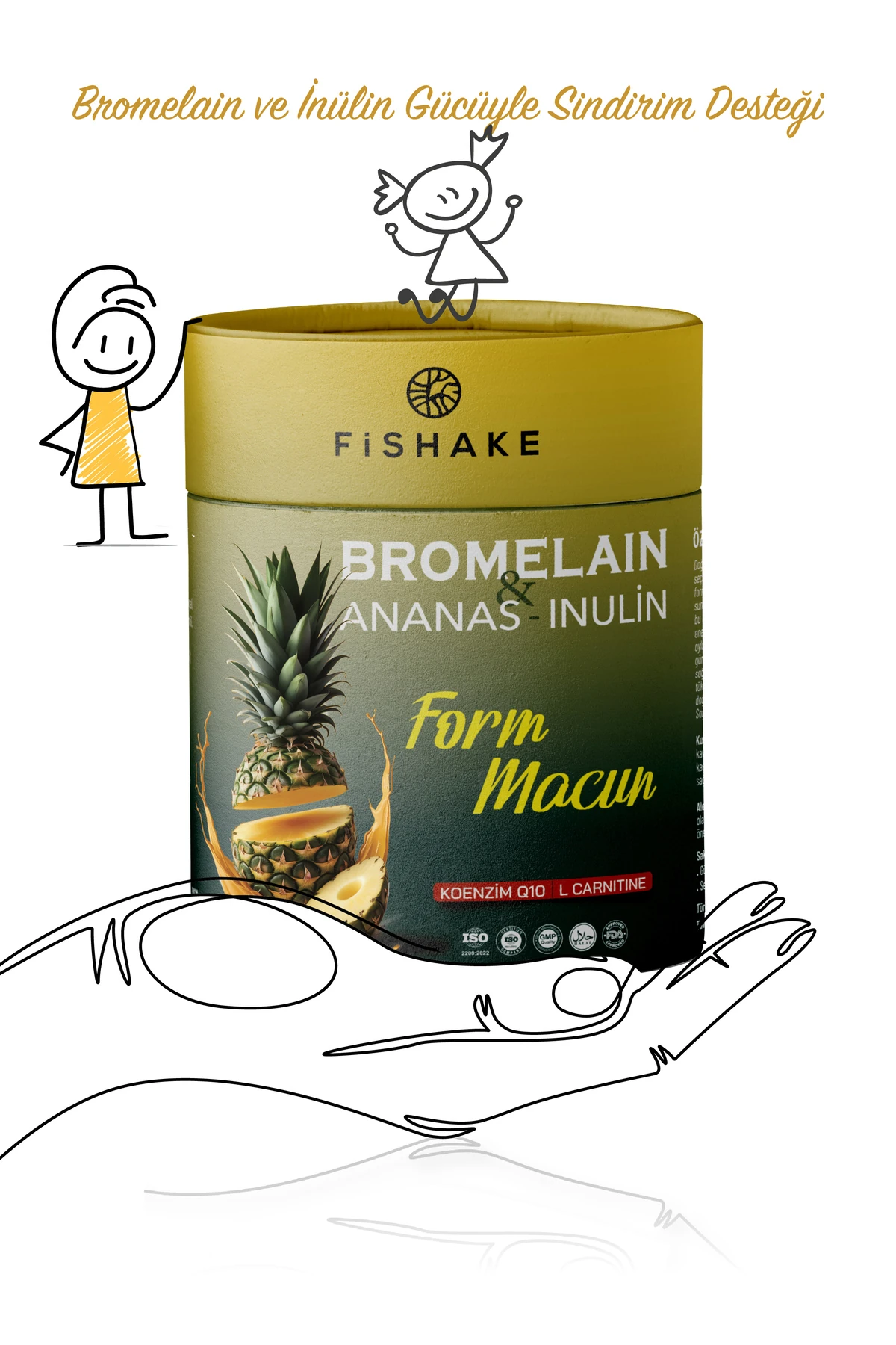 Bromelain - İnülin - Ananas Karışımlı Bitkisel Macun ( Koenzim Q10 - L Carnitine İlaveli )