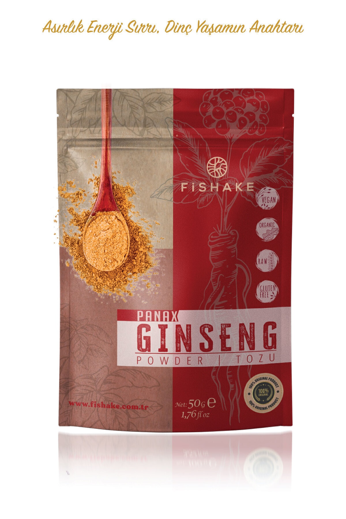 Panax Ginseng Tozu %100 Saf 50 Gr