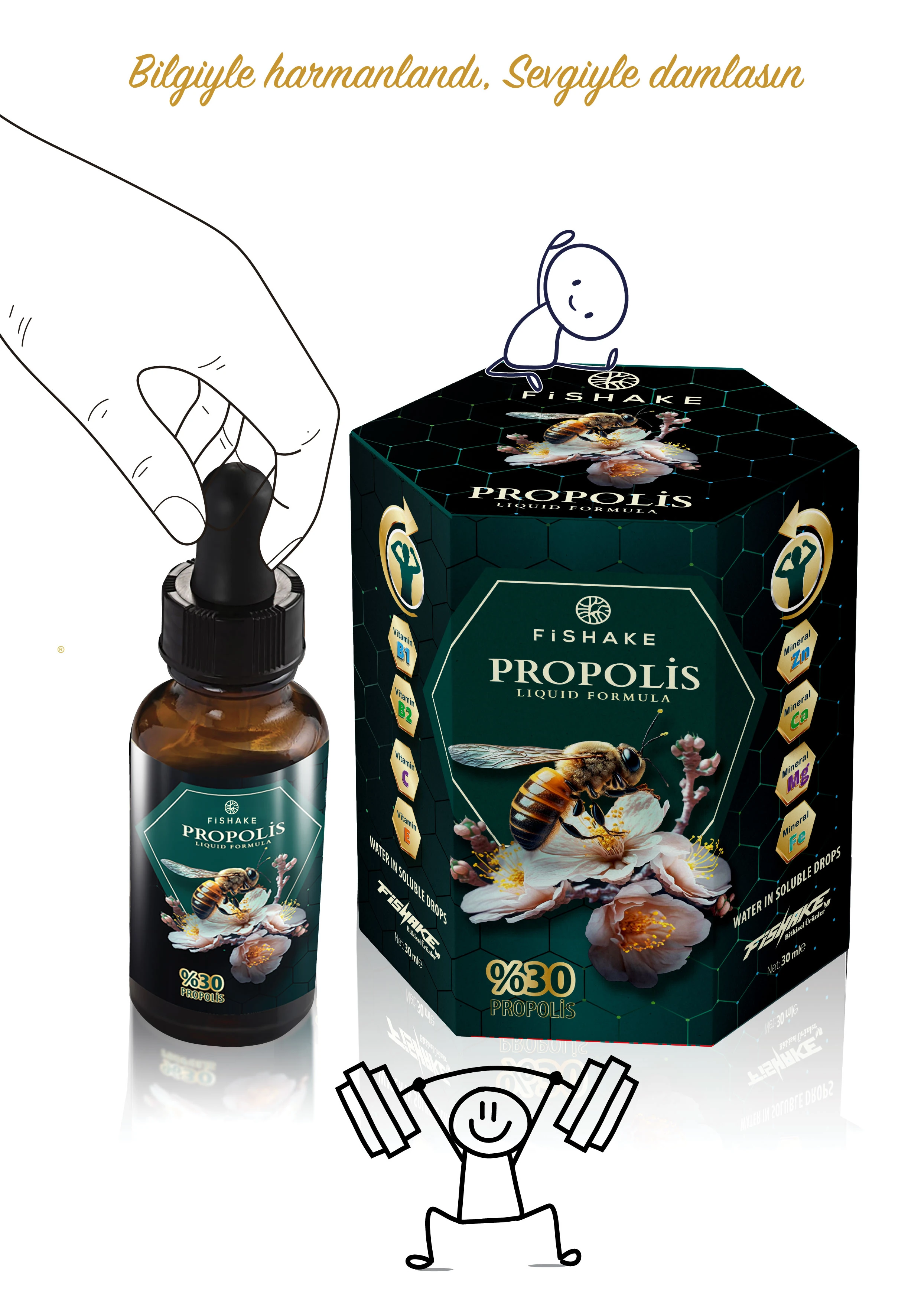 Propolis Suda Çözünebilir Özel Formül Damla 30 ml