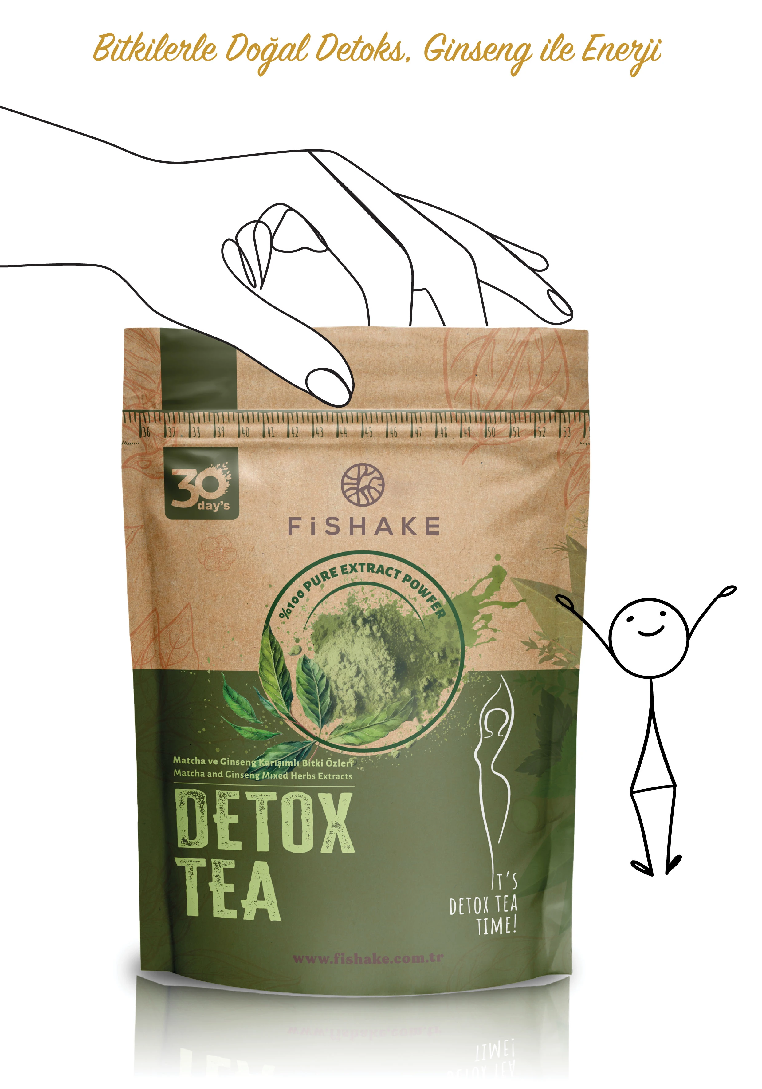 Matcha Ve Ginseng Karışımlı Detox Tea Detoks Çay (30 GÜN)