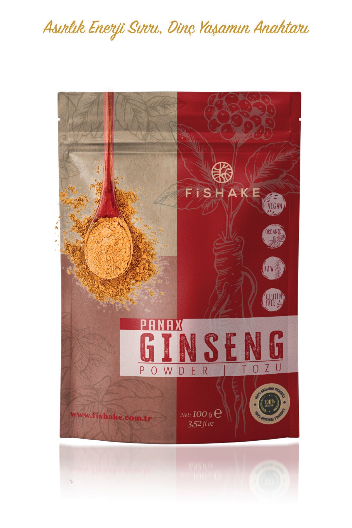 Panax Ginseng Tozu %100 Saf 100 Gr