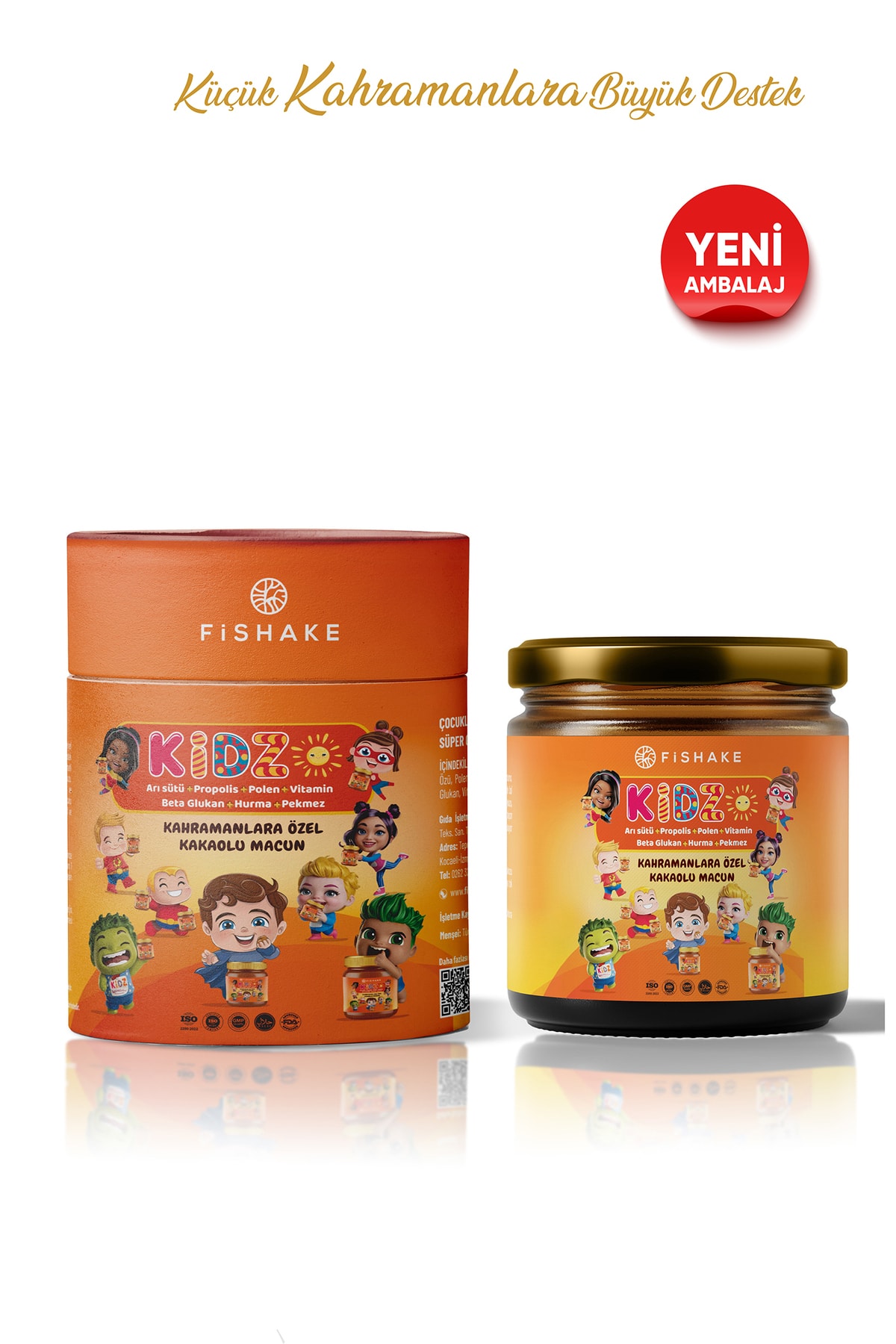 Kids Kakaolu Çocuk Macunu- Arı Sütü, Propolis, Hurma, Pekmez, Vitamin Takviyeli - Iştah Açıcı